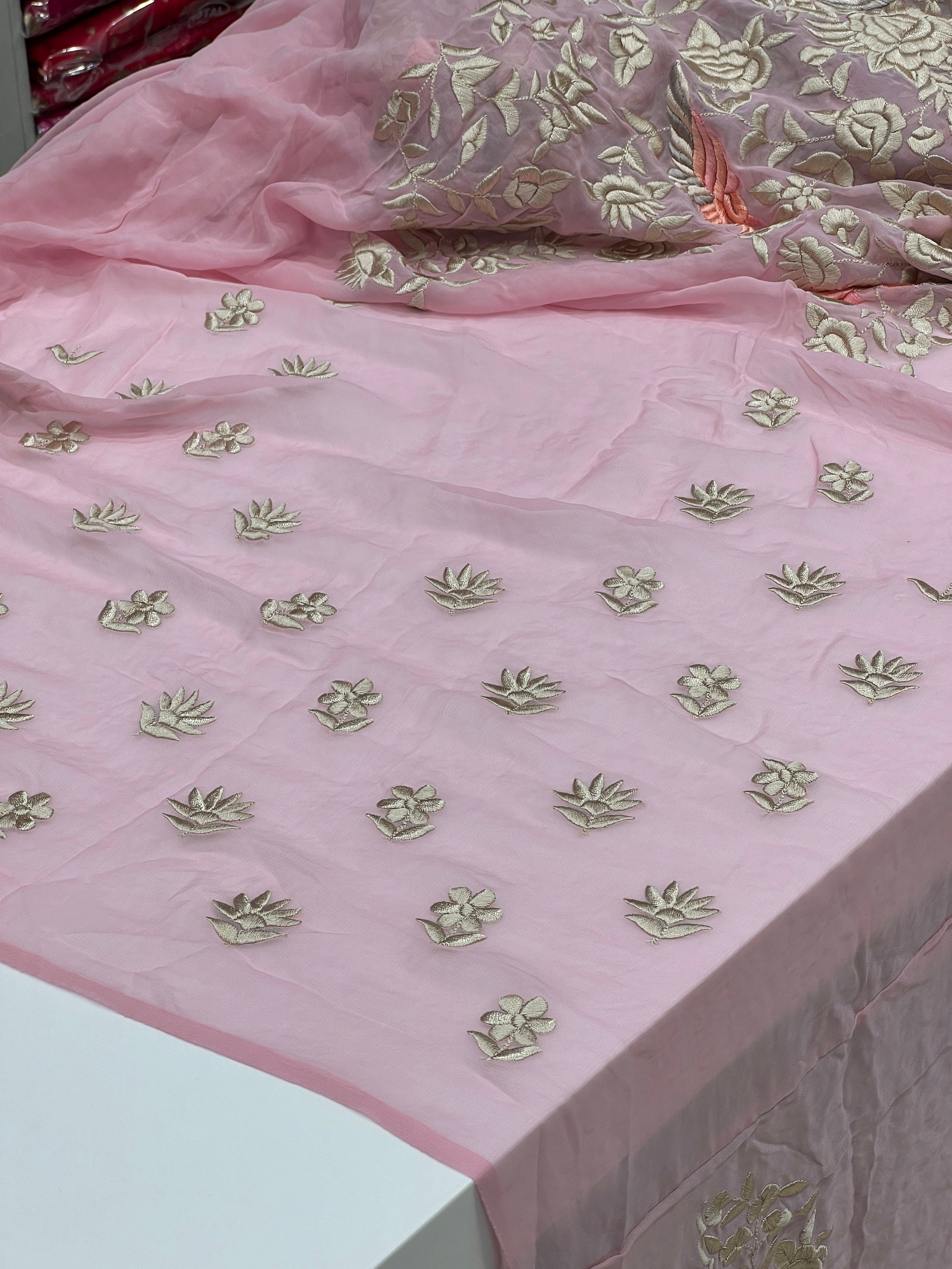 Pink Parsi Gara Saree