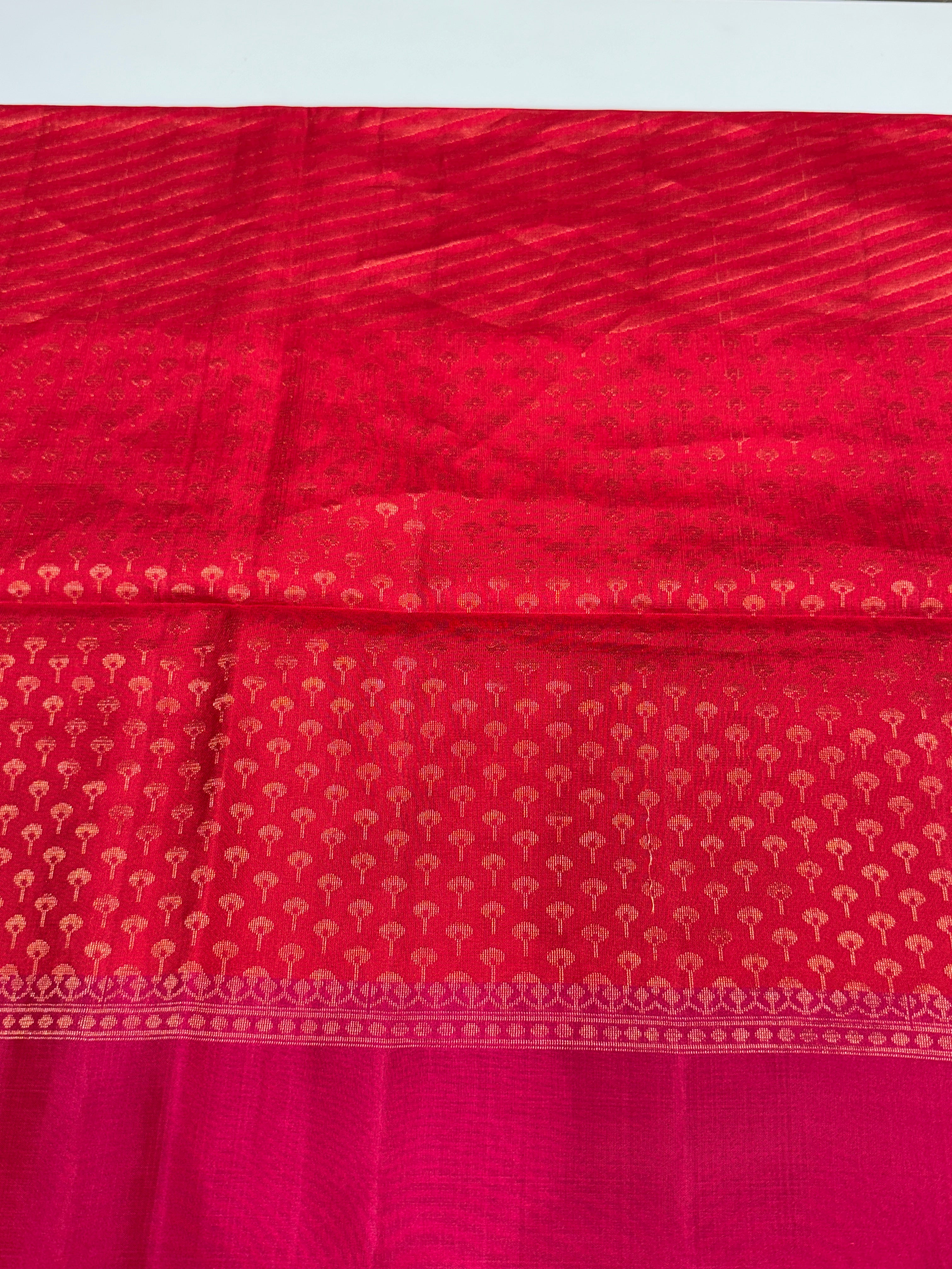 Rust With Rani Handloom Kanchipuram Pure Silk Saree