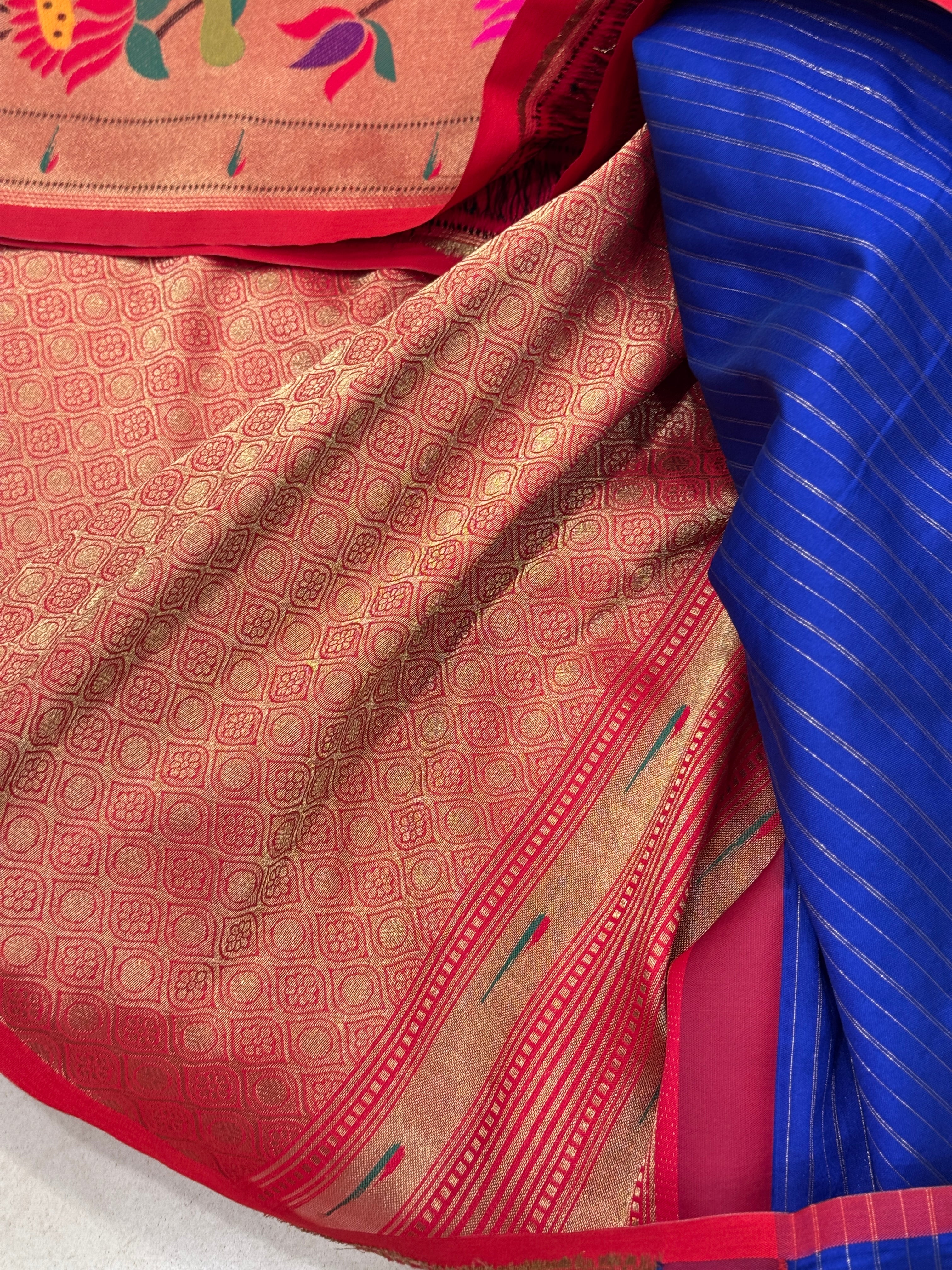 Royal Blue Paithani Silk Saree