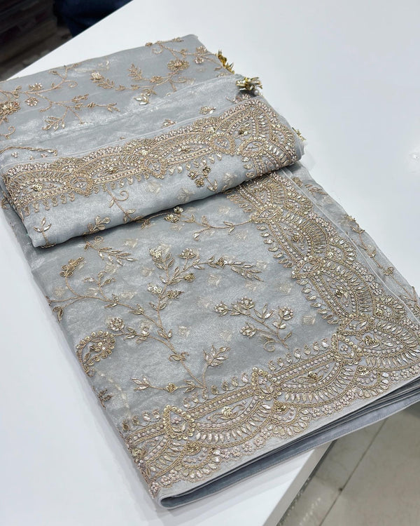 Tissue Gotapatti Saree