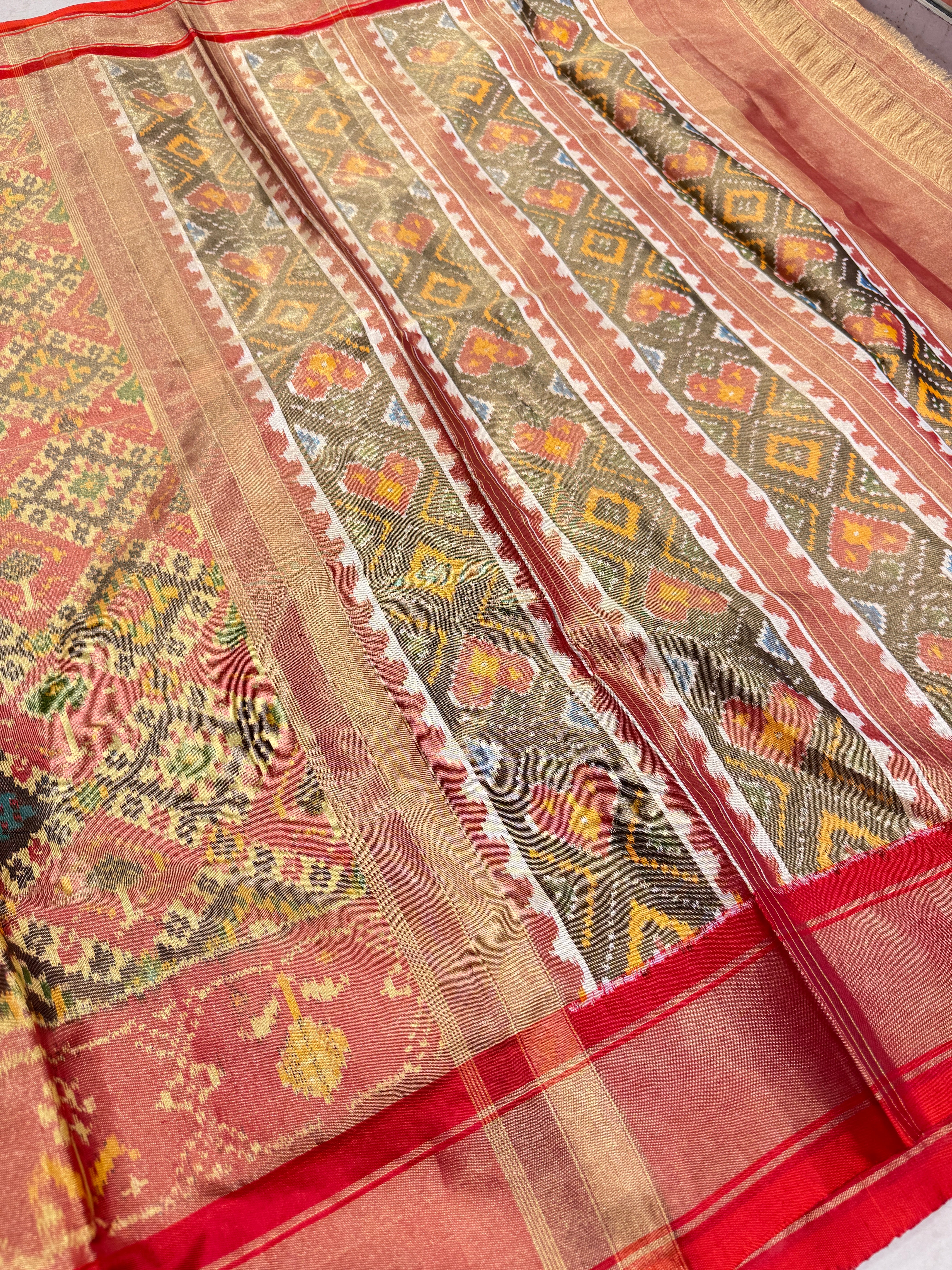 Traditional Handloom Tissue Silk Patola Saree