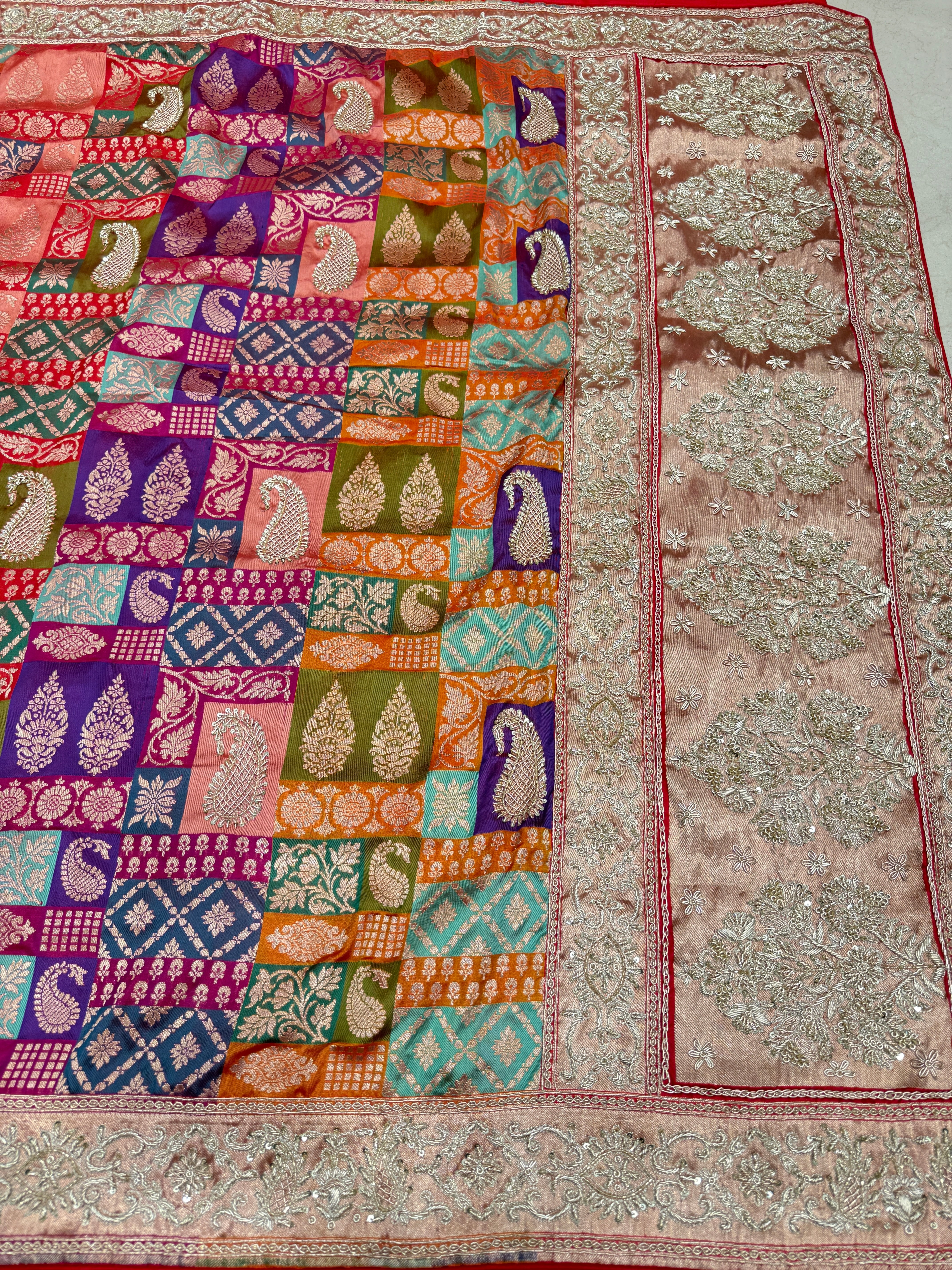 Banarasi Handloom Rangkat Zardosi Embroidery