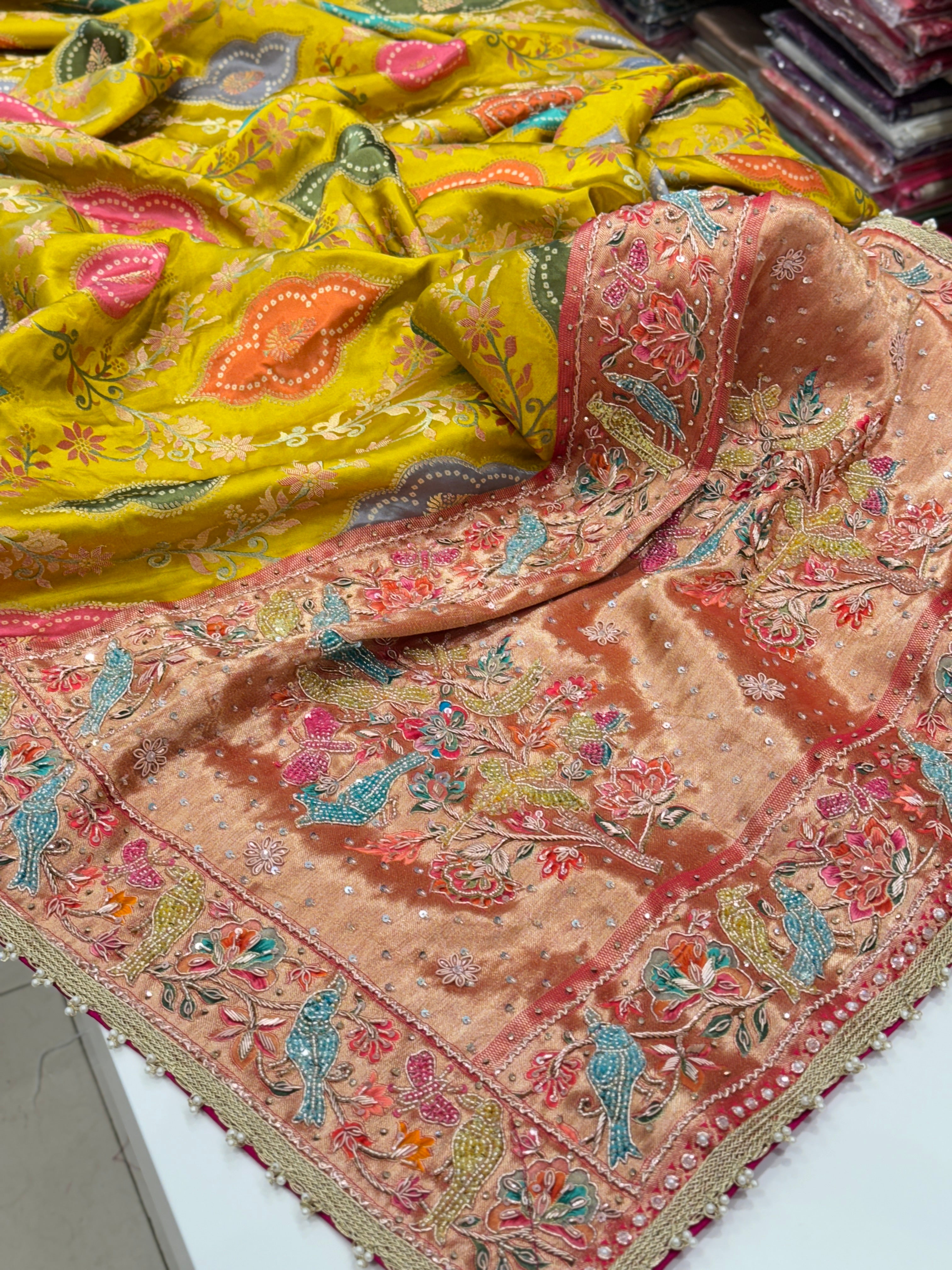 Banarasi Modal Rangkat Hand Embroidery Saree