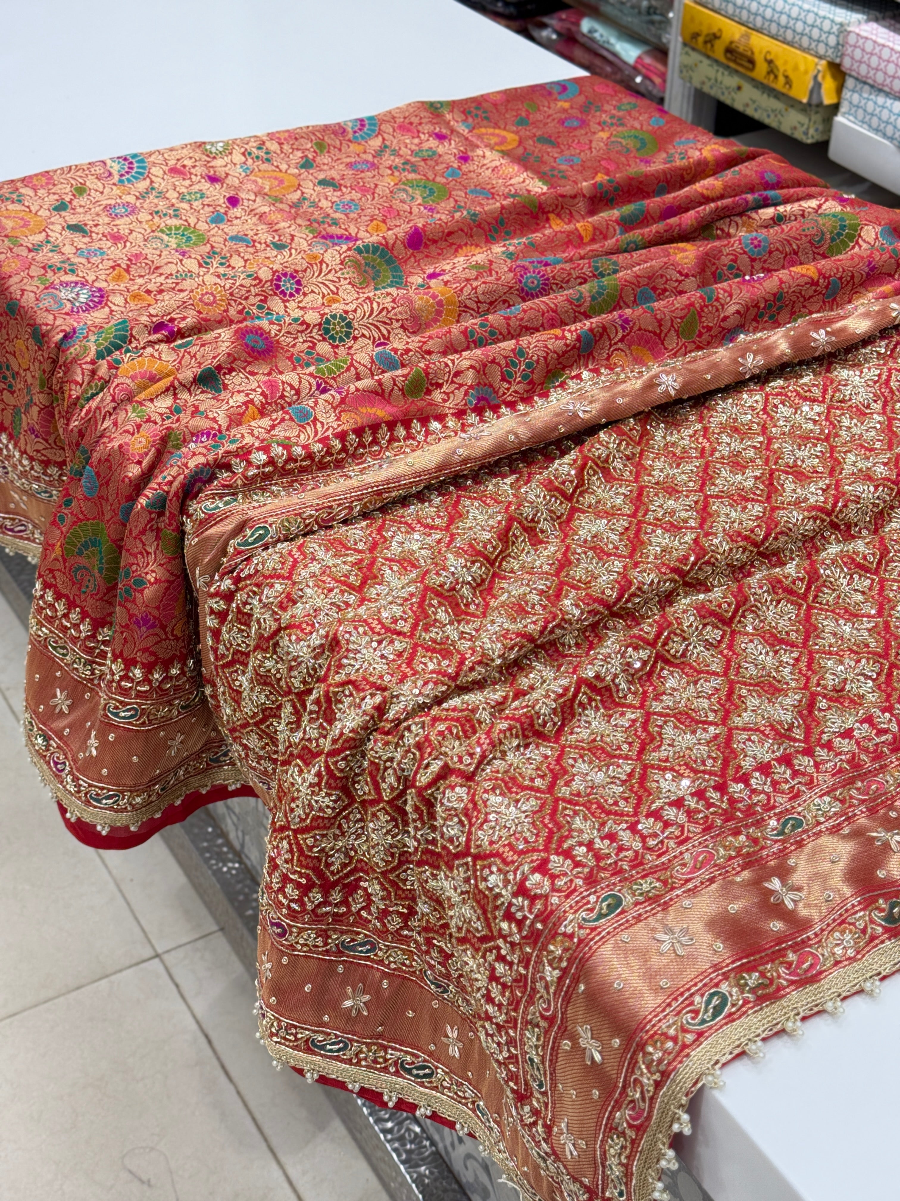 Banarasi Kinkhwab Zardosi Embroidery Saree