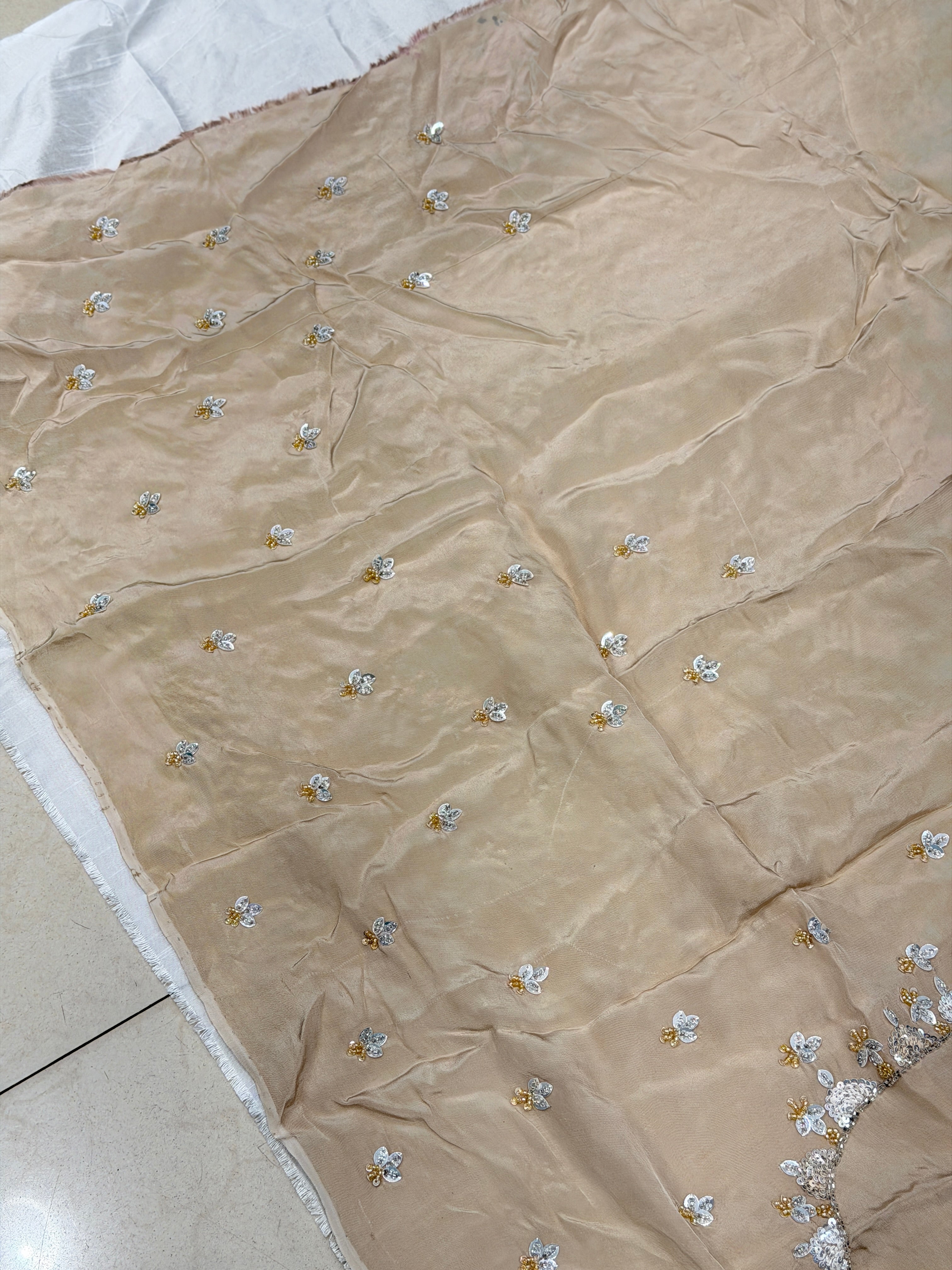 Crepe Tissue Hand Embroidery Blouse Piece