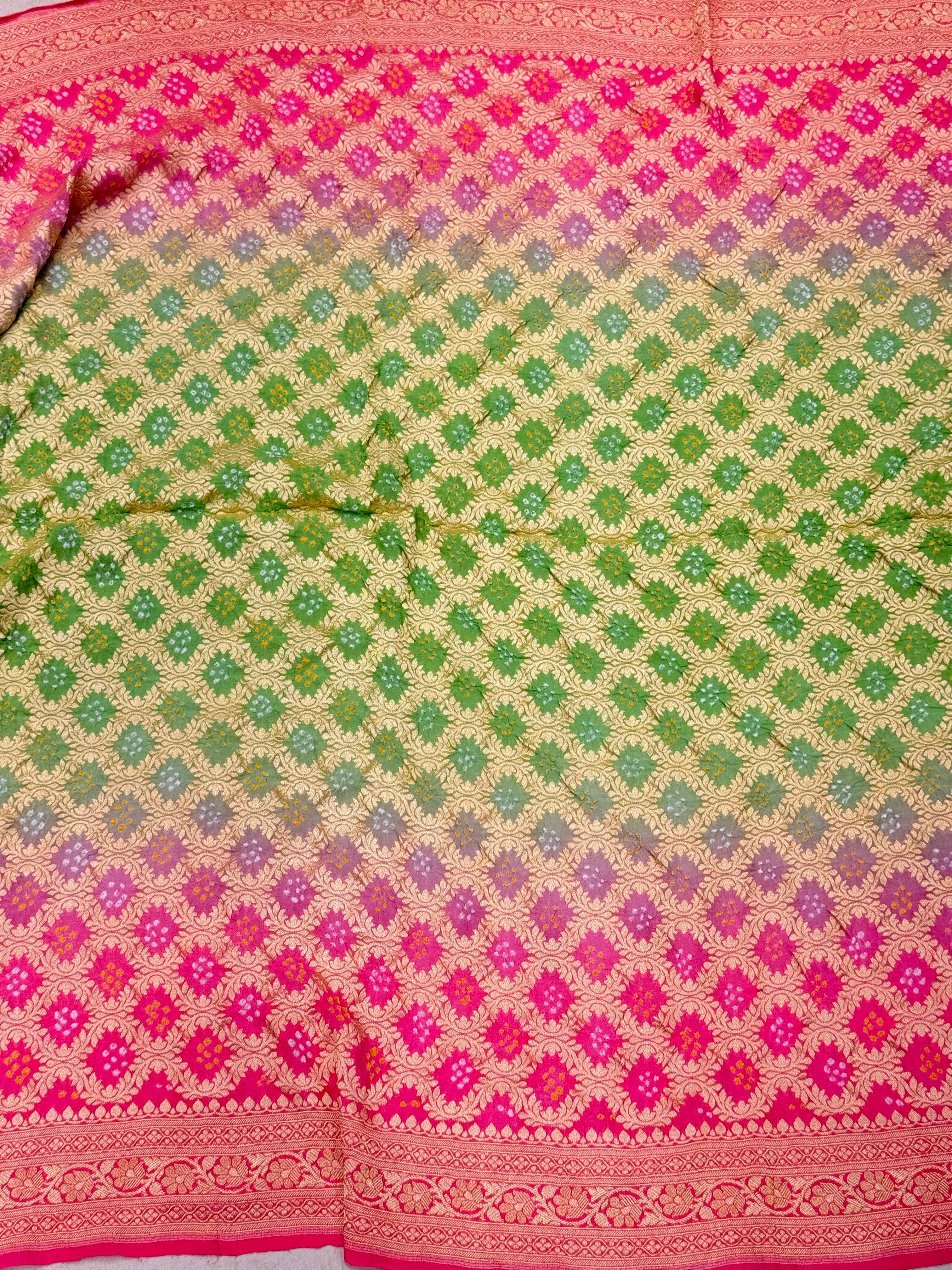 Alia Bhatt Inspired Bandhej Shaded Saree
