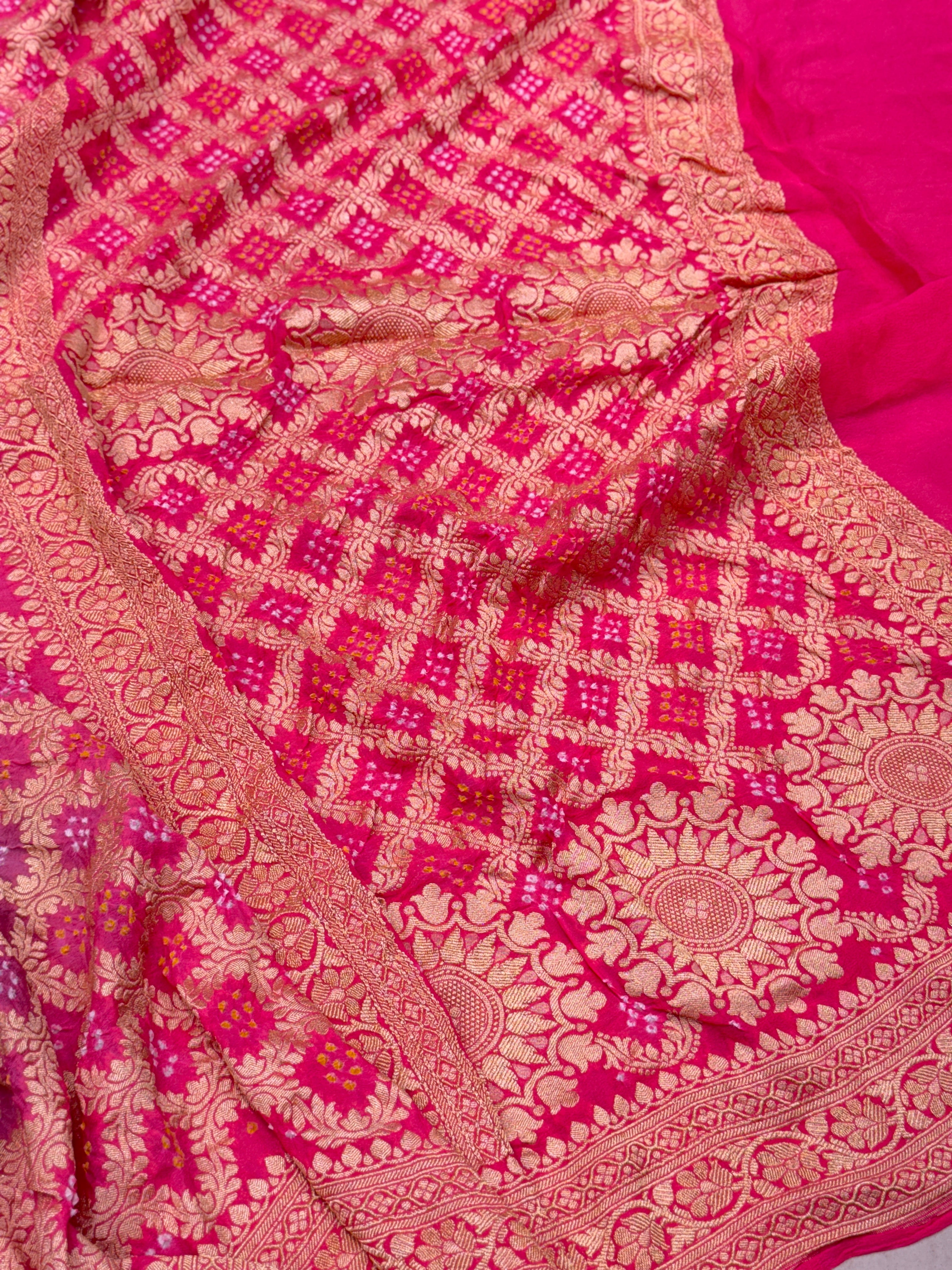 Alia Bhatt Inspired Bandhej Shaded Saree