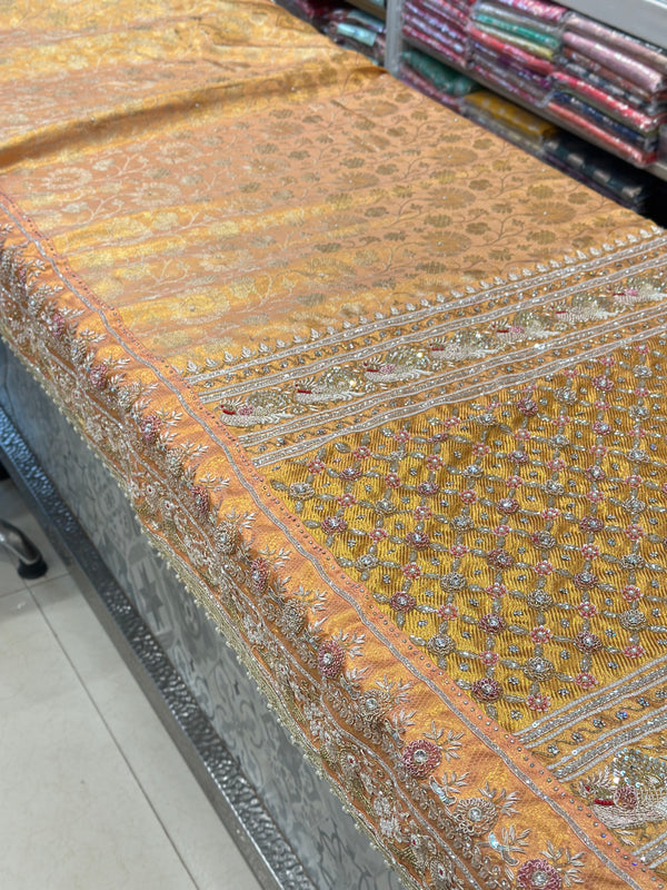 Kanjivaram Hand Embroidery Saree