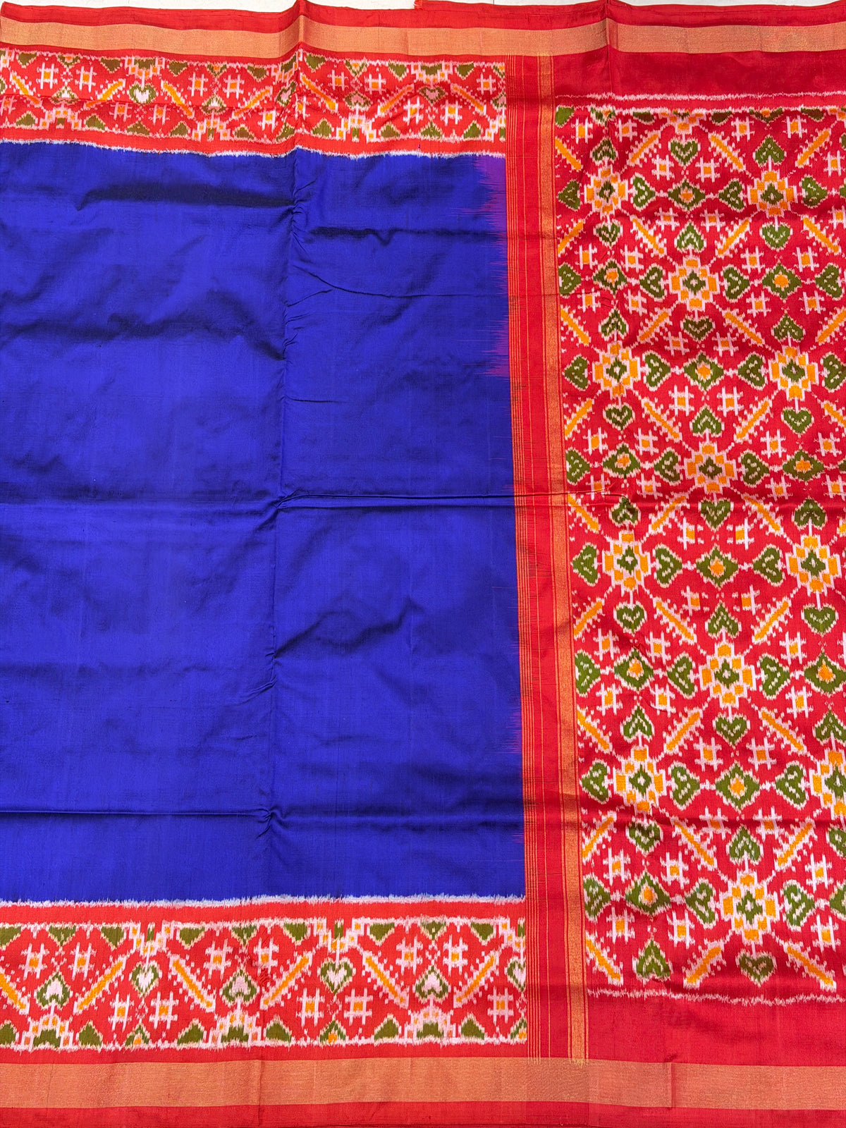 Royal Blue Ikkat Handloom Pure Silk Patola Saree