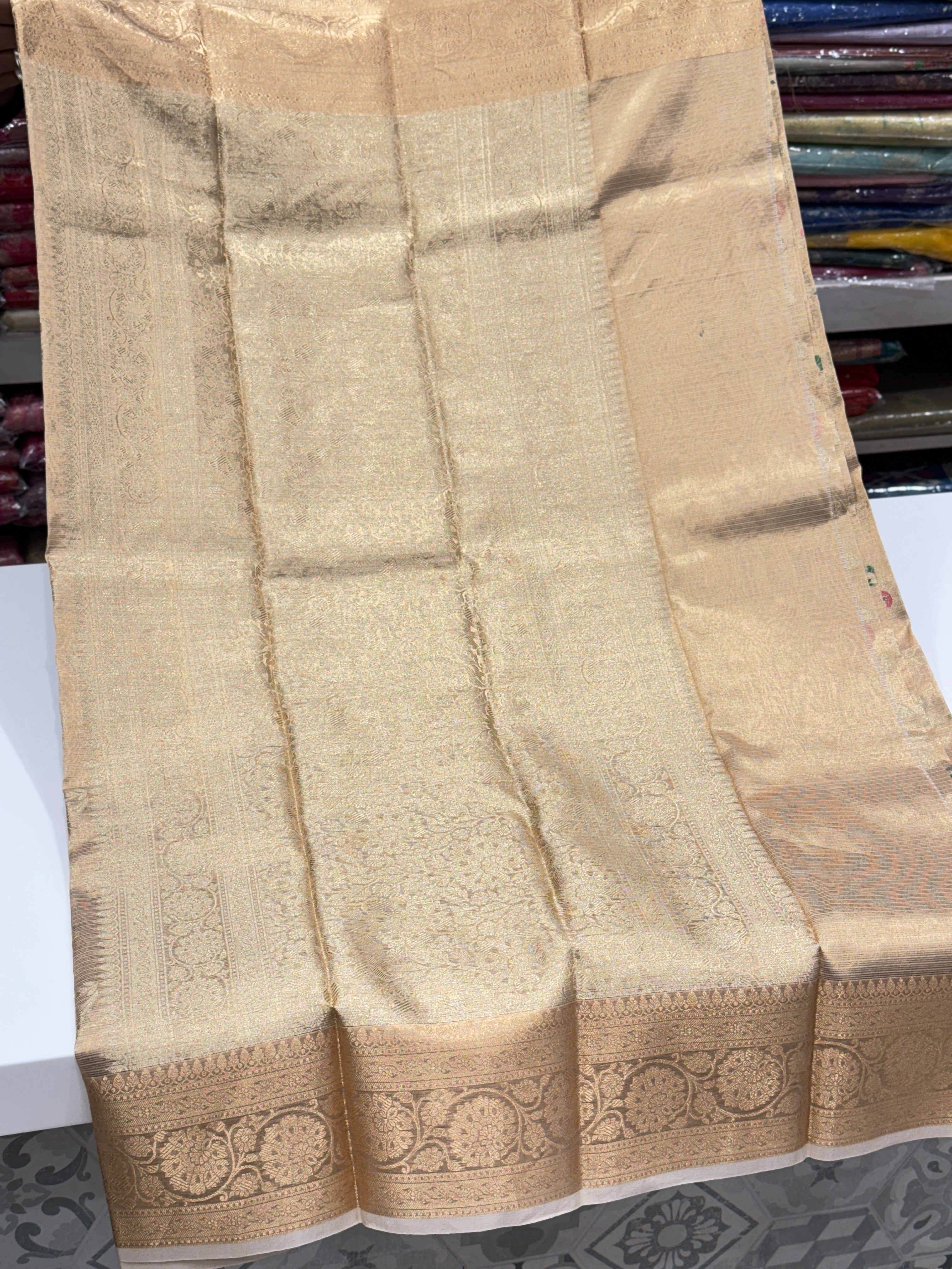 Meenakari Double Tissue Zari Kota Saree