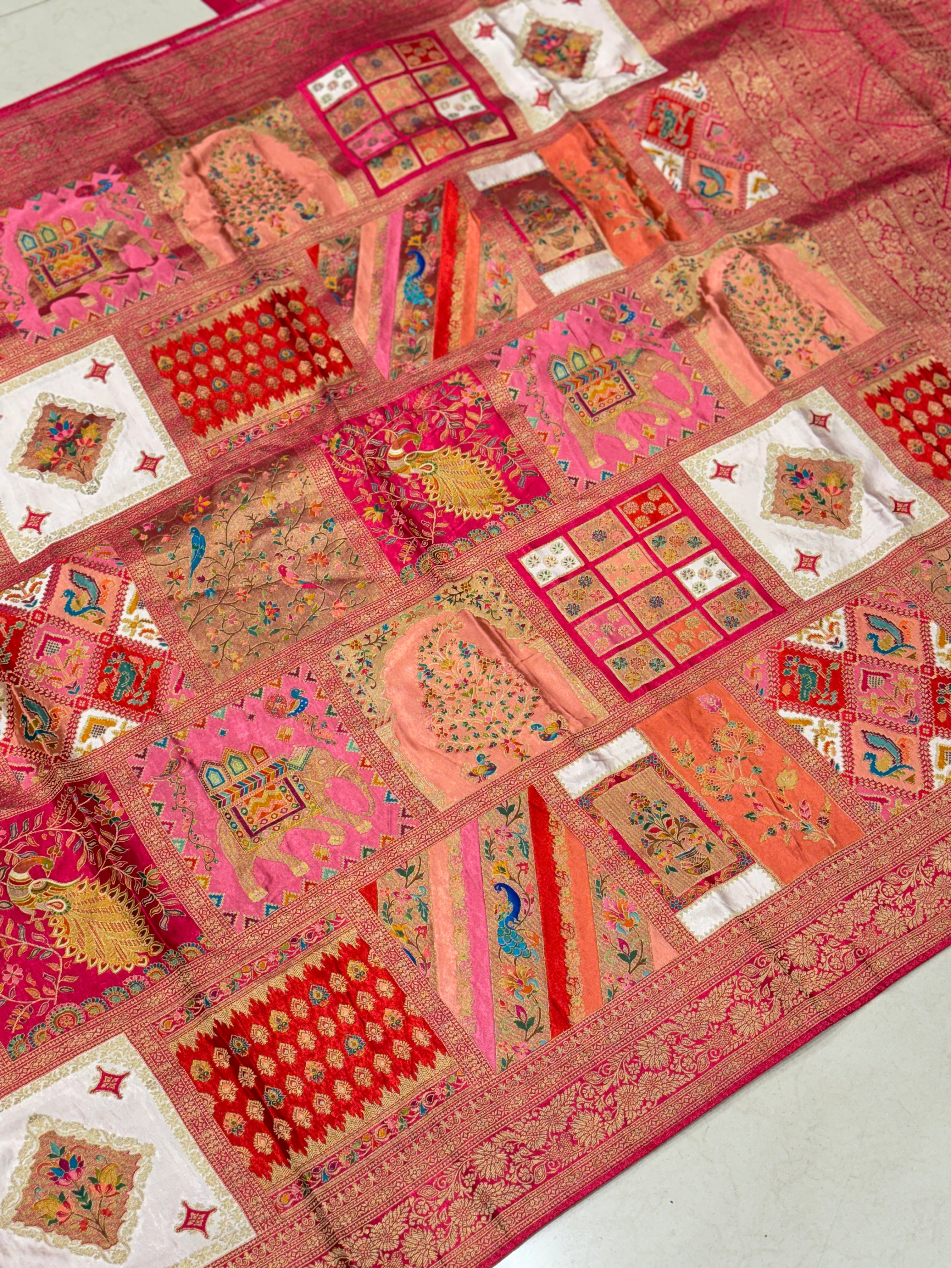 Contemporary Rangkat Modal Banarasi Weaved Saree