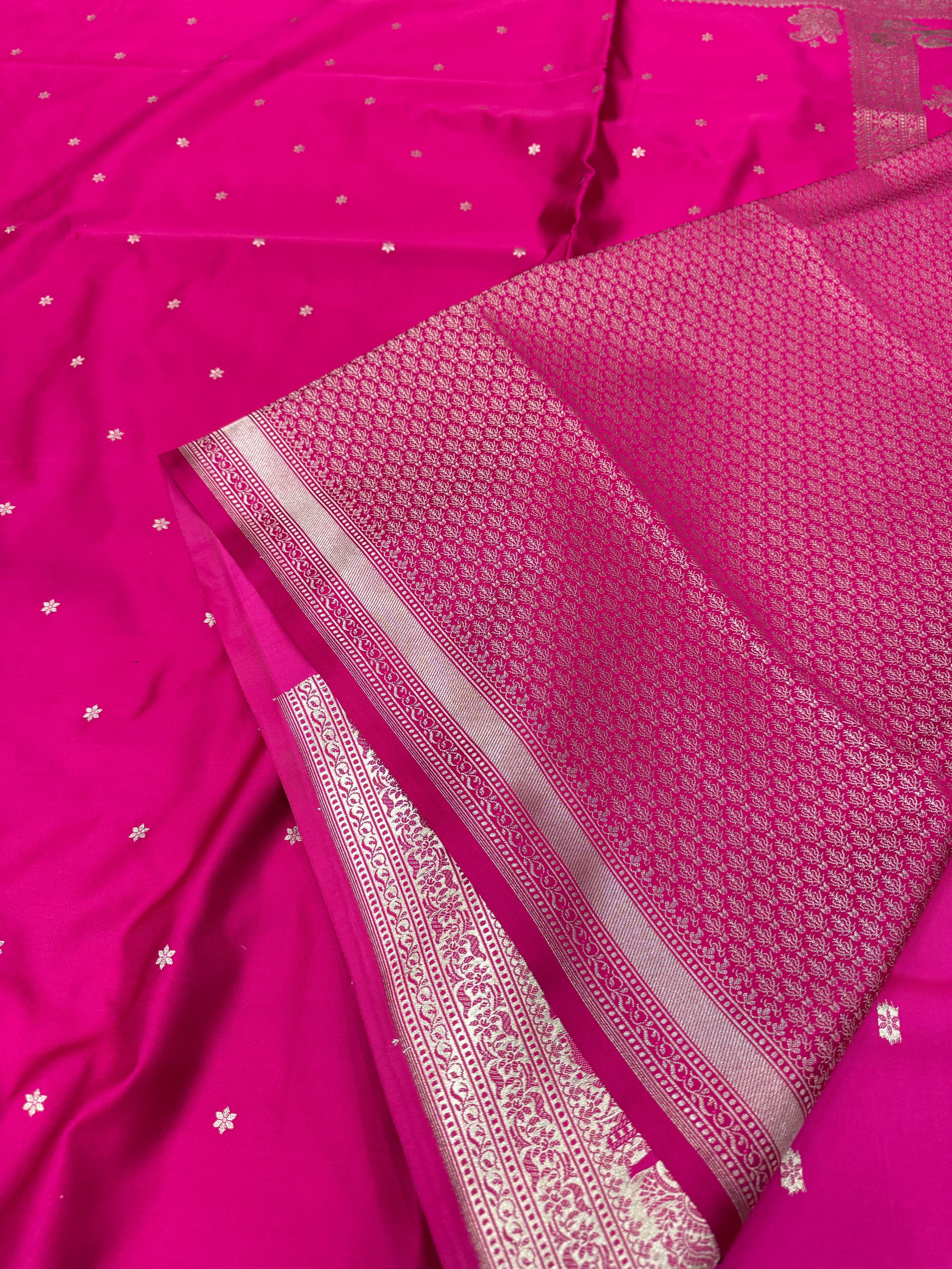 Rani Banarasi Silk Star Butti Saree