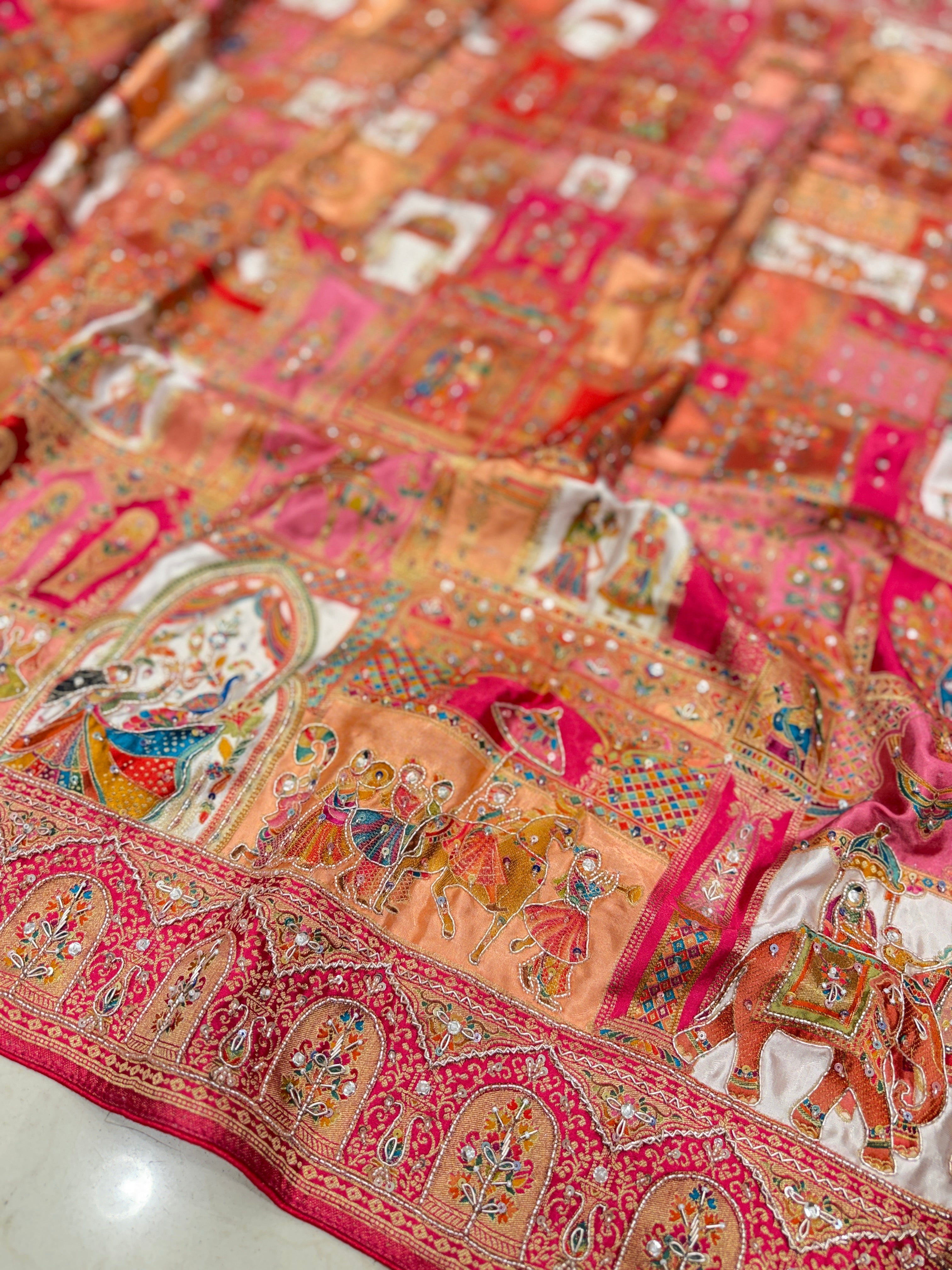 Banarasi Modal Rangkat Doli Edit Saree Wedding Edition Hand Embroidery Saree