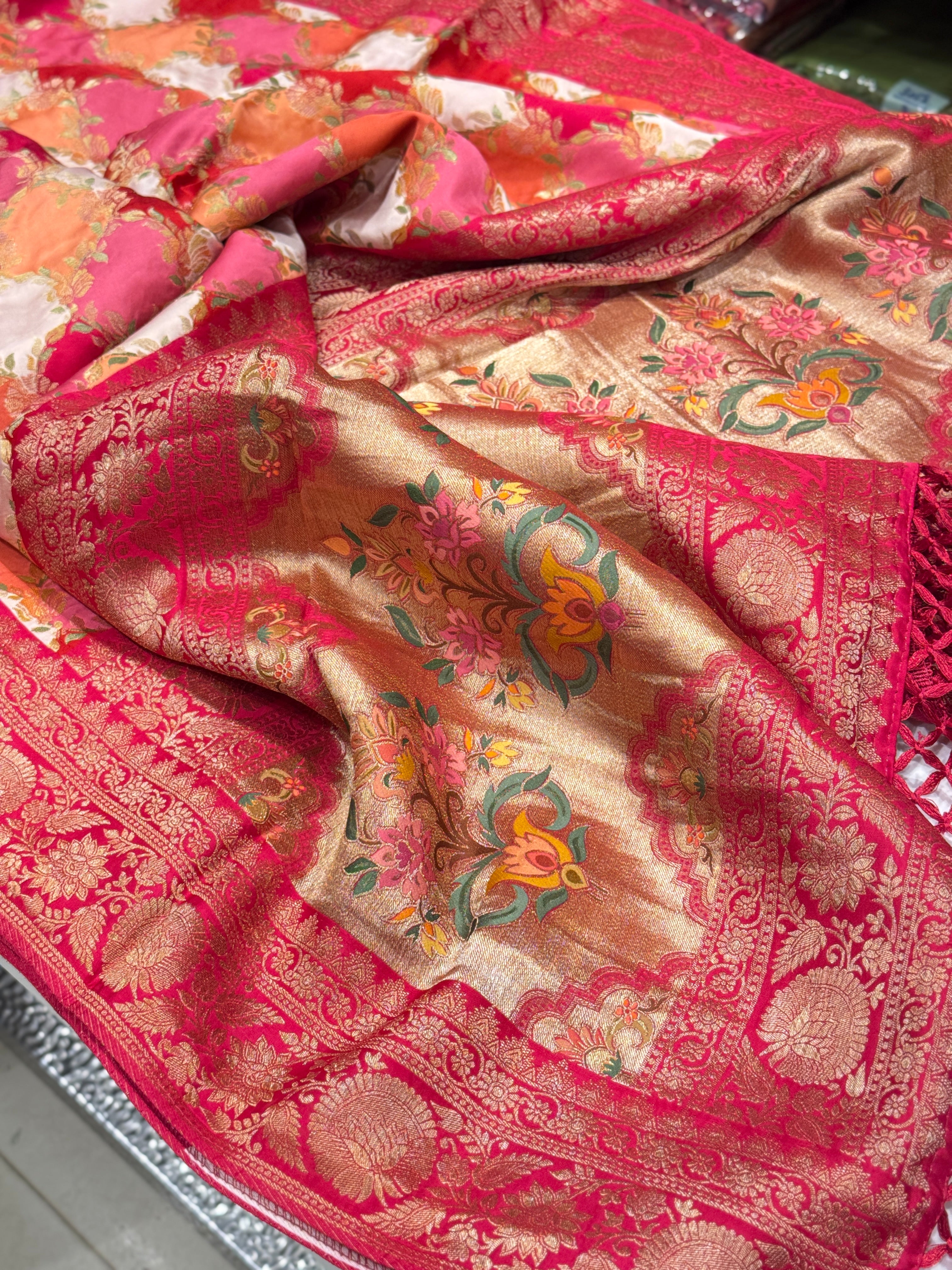 Banarasi Modal Satin Rangkat Saree