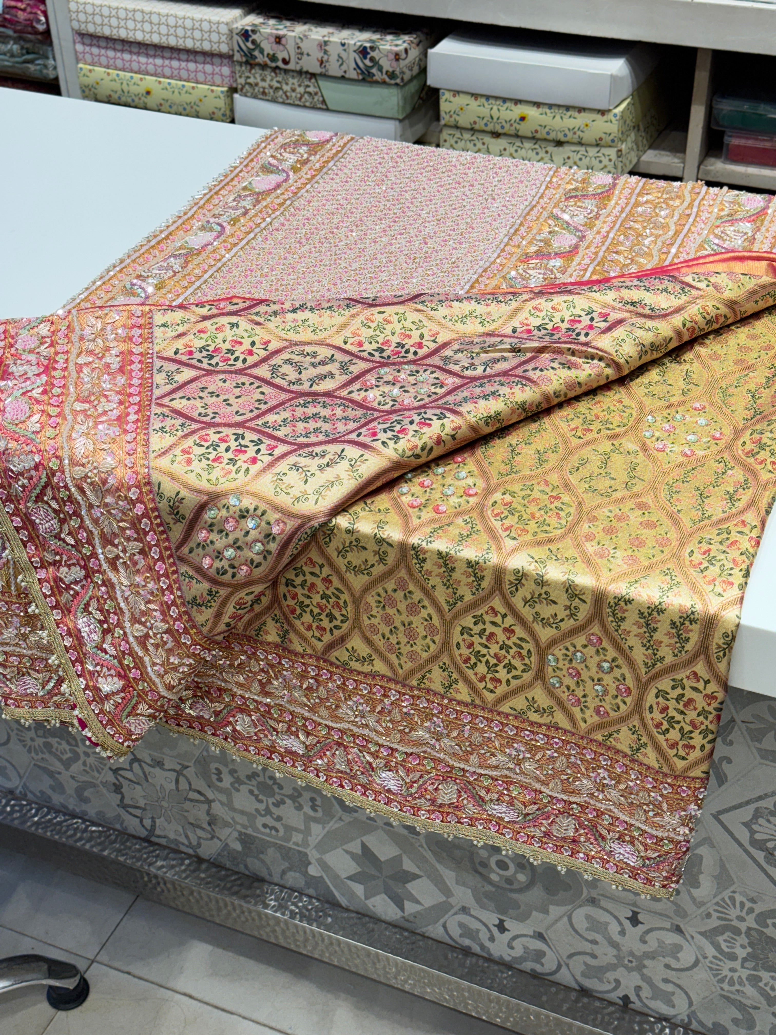 Kanjivaram Hand Embroidery Saree