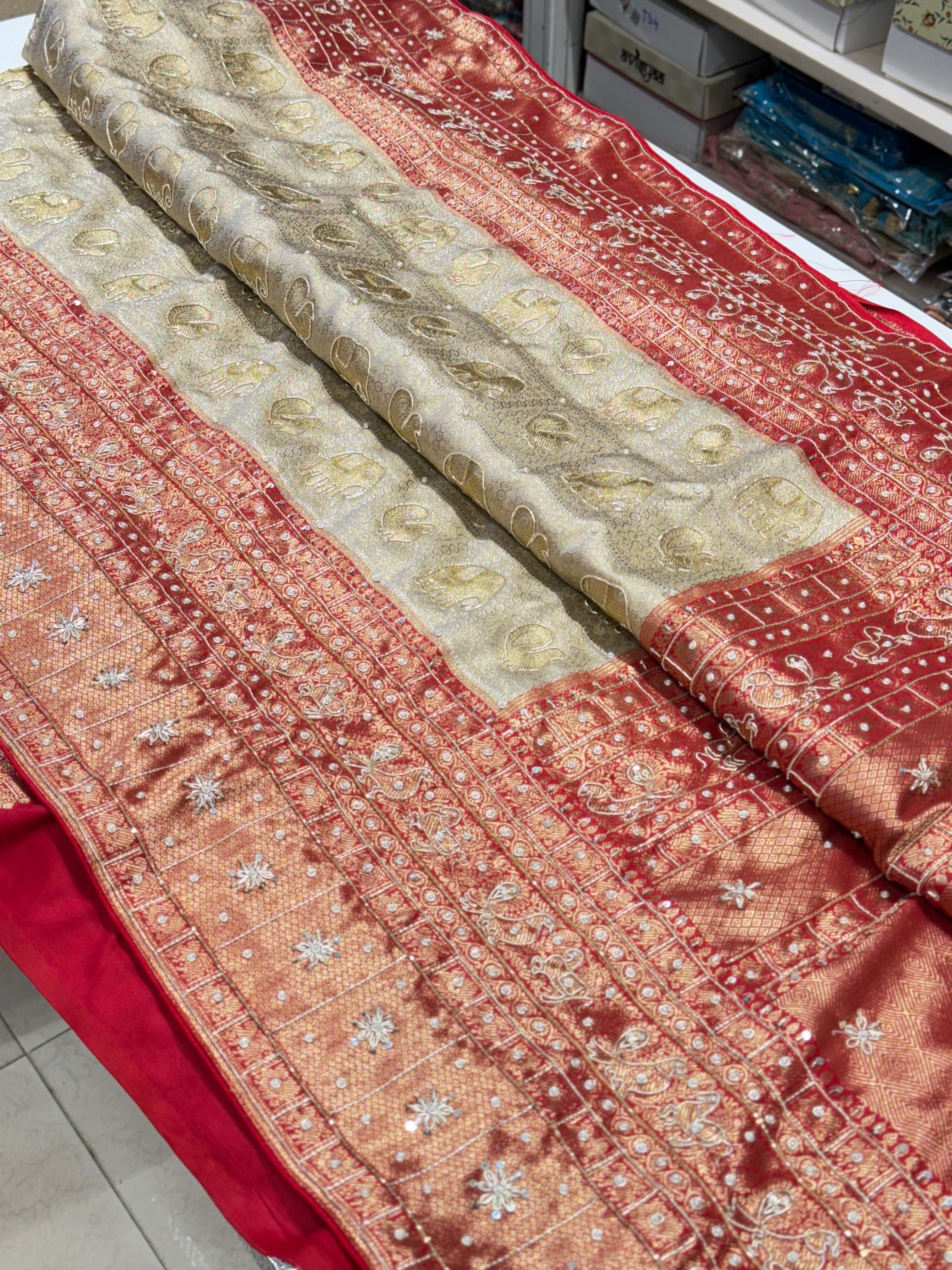 Tissue Zardosi Kanjivaram Saree