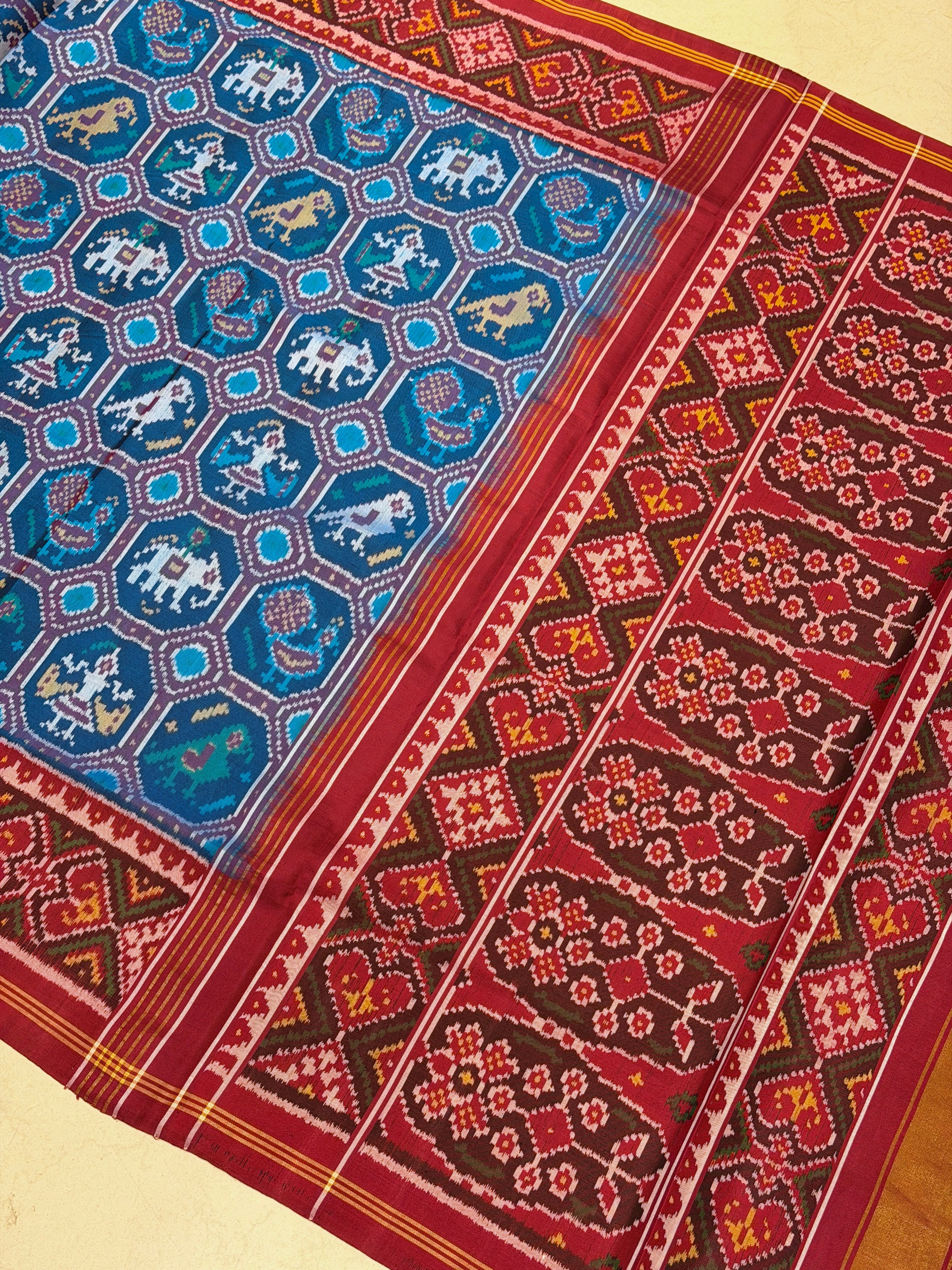 Blue Thambli Patan Patola Handloom Saree