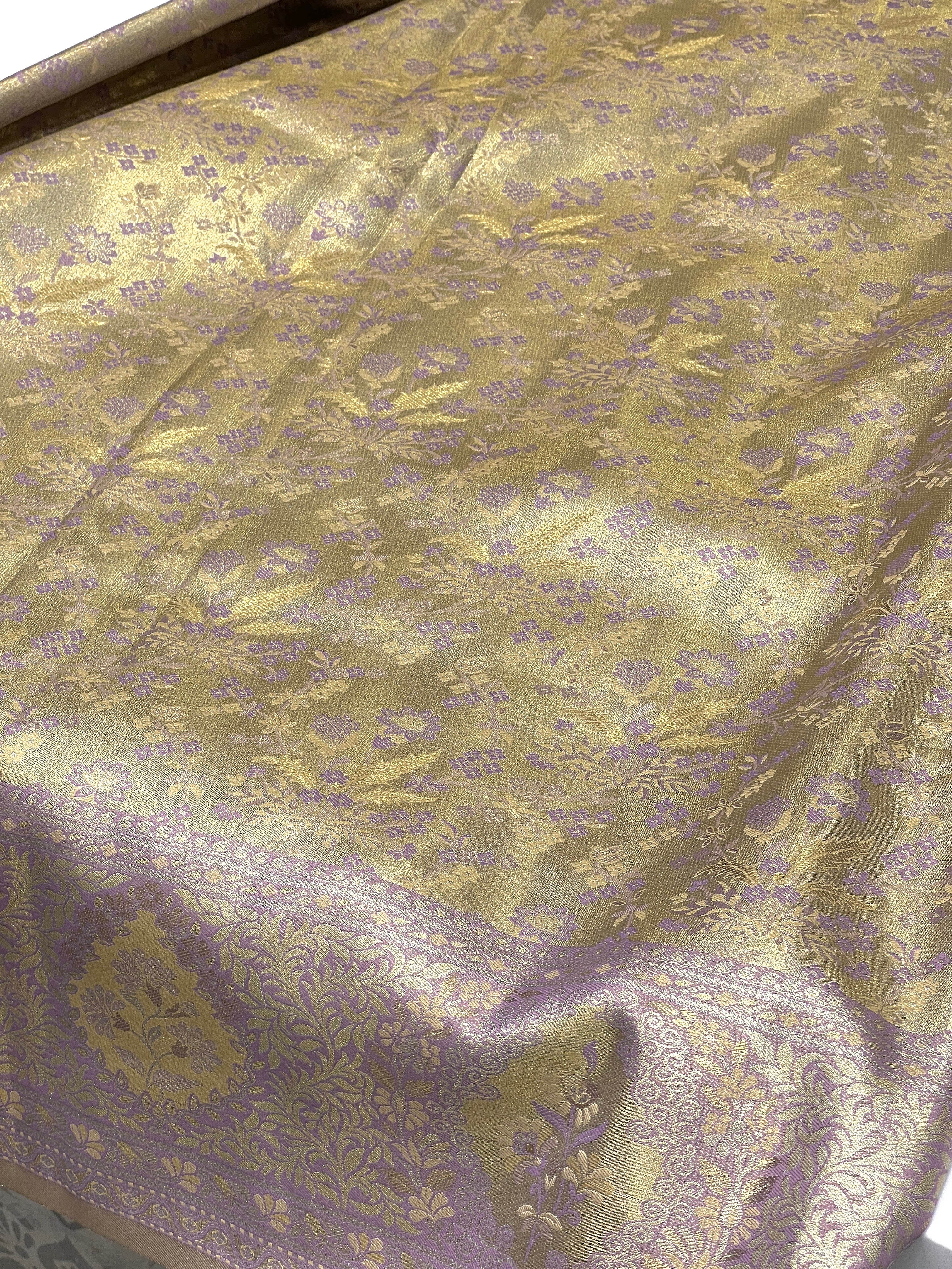 Yellow Golden Tissue Silk Kanjivaram Saree