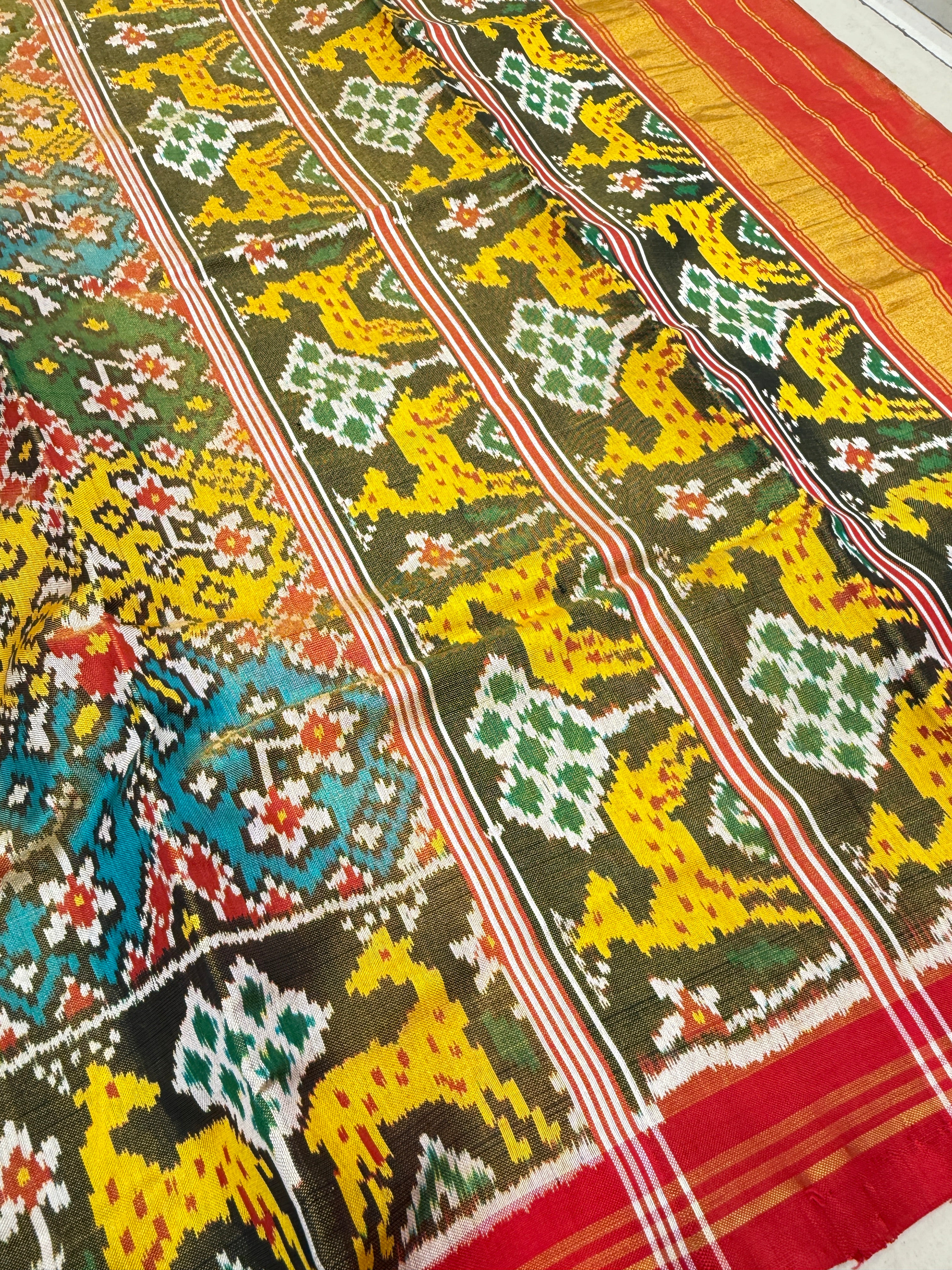 Traditional Handloom Tissue Silk Patola Saree