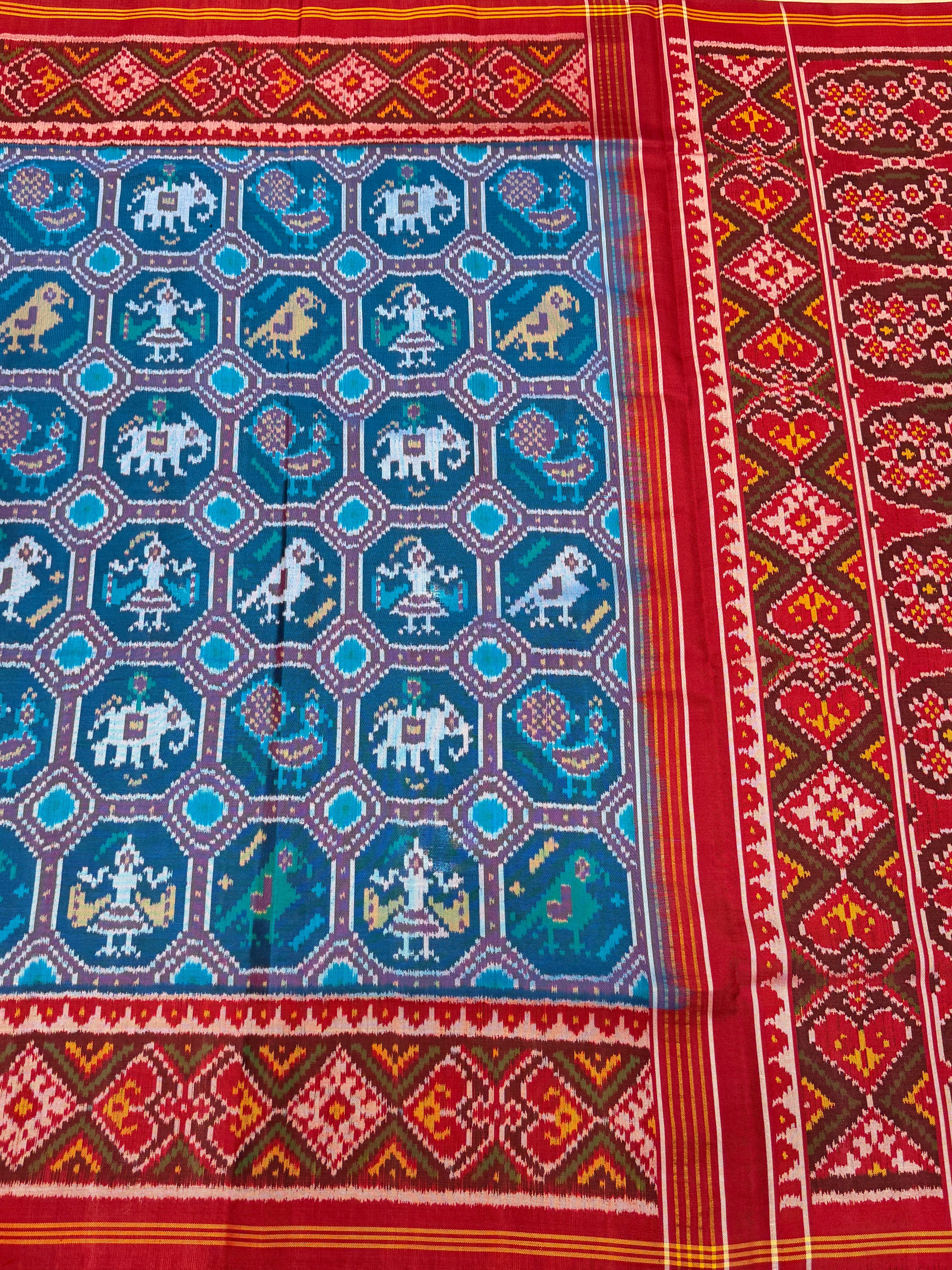 Blue Thambli Patan Patola Handloom Saree