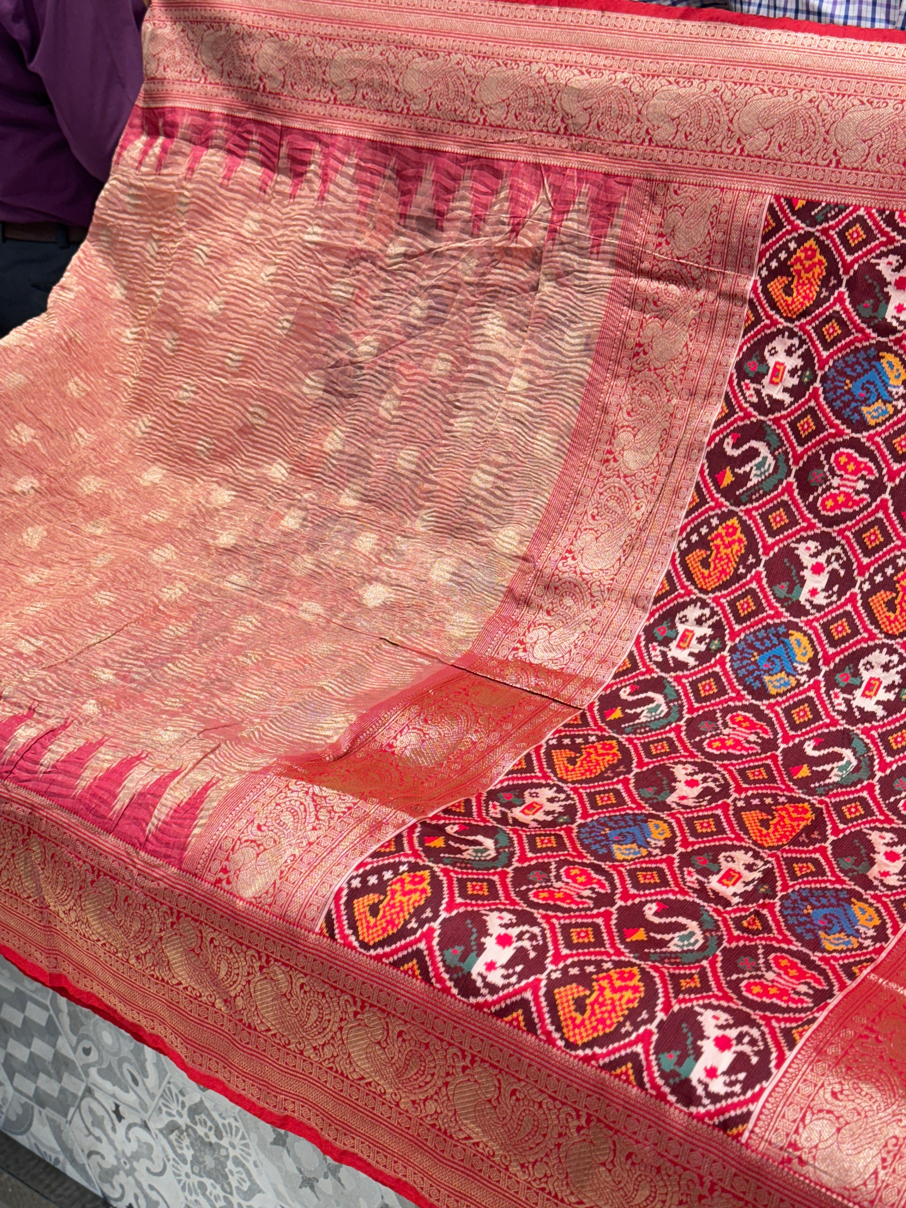 Crushed Tissue Patola Saree