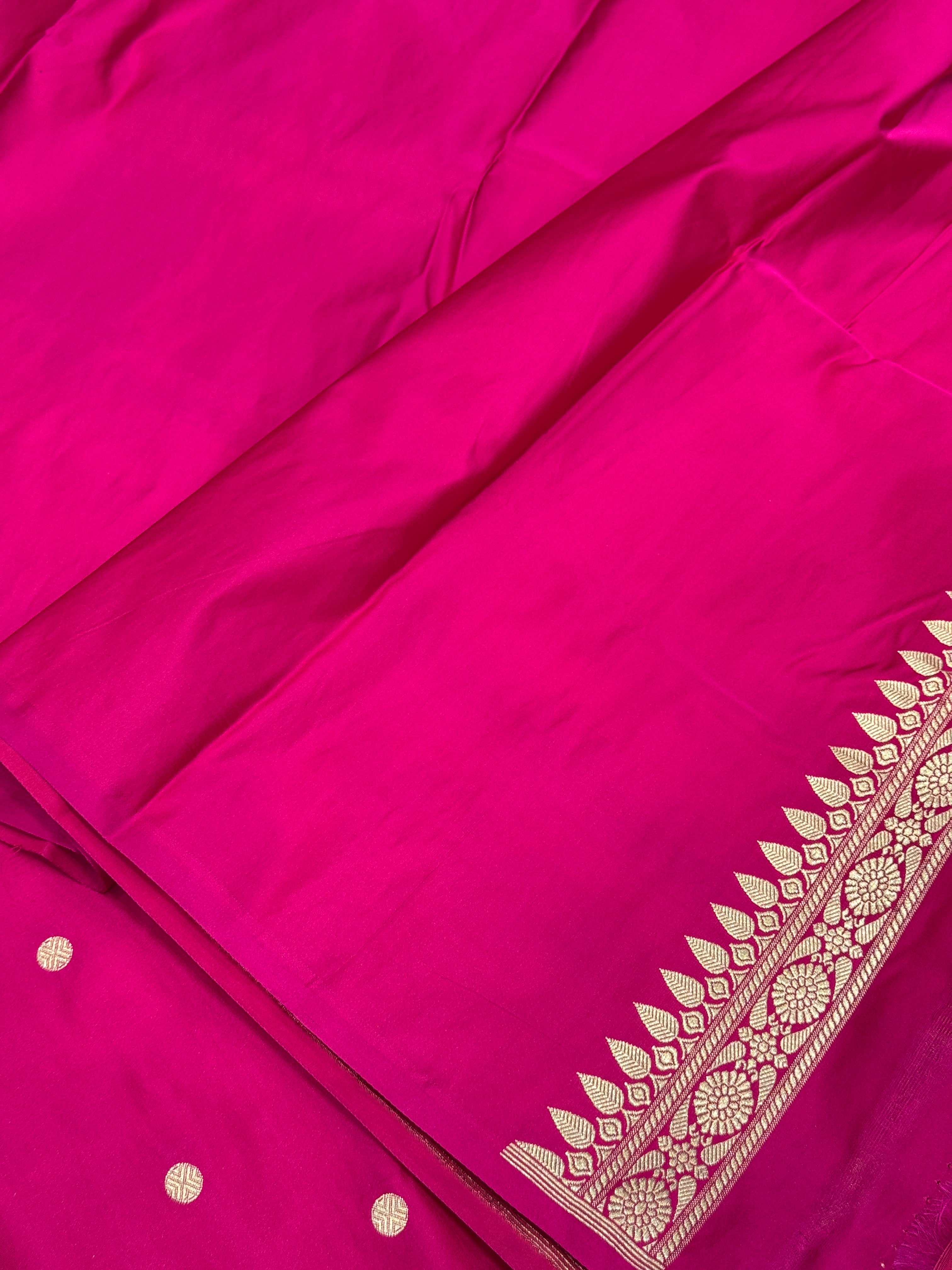 Rani Banarasi Silk Musical Border Saree