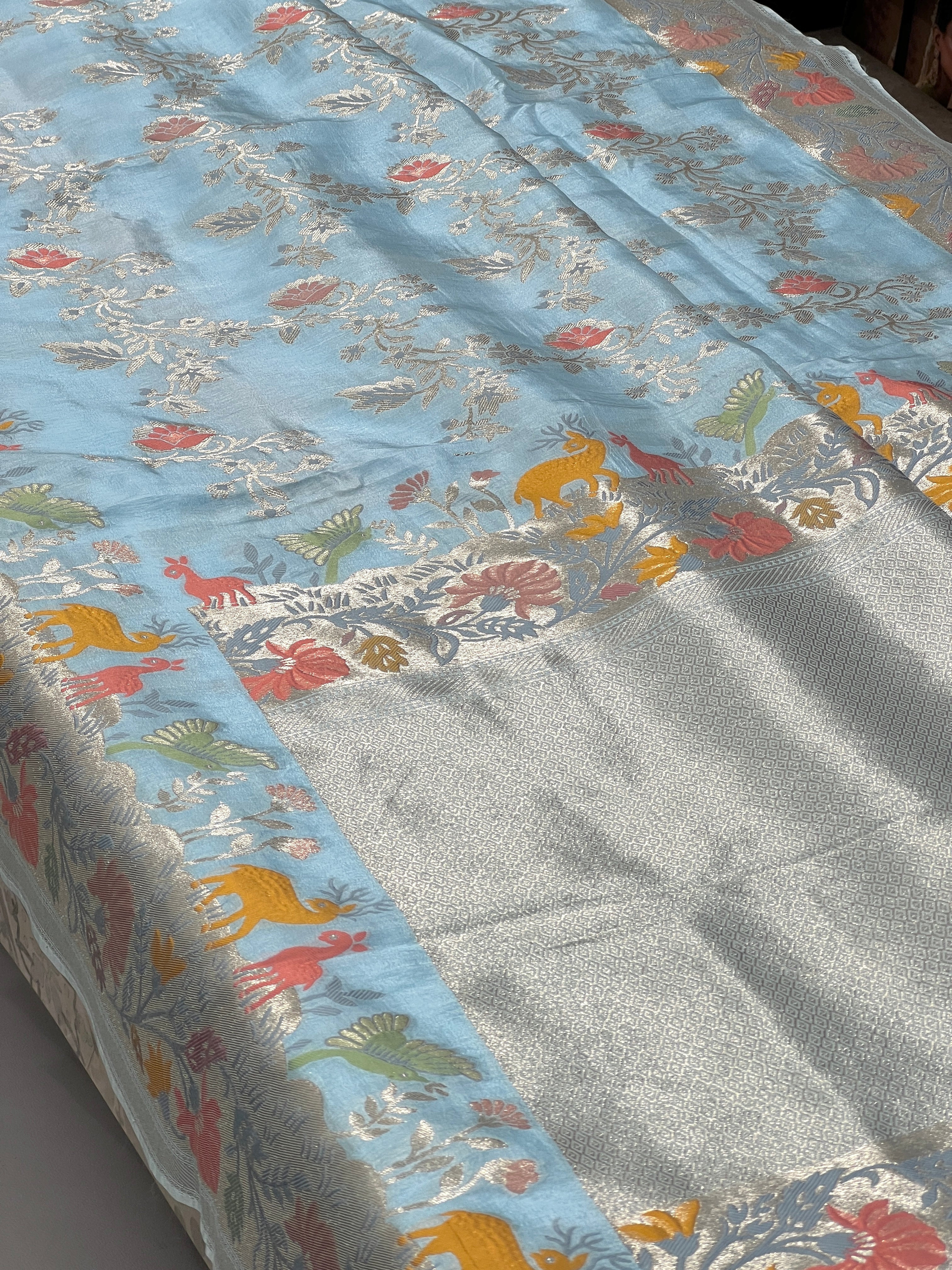 Blue Banarasi Munga Silk Shikara 2.0 Saree
