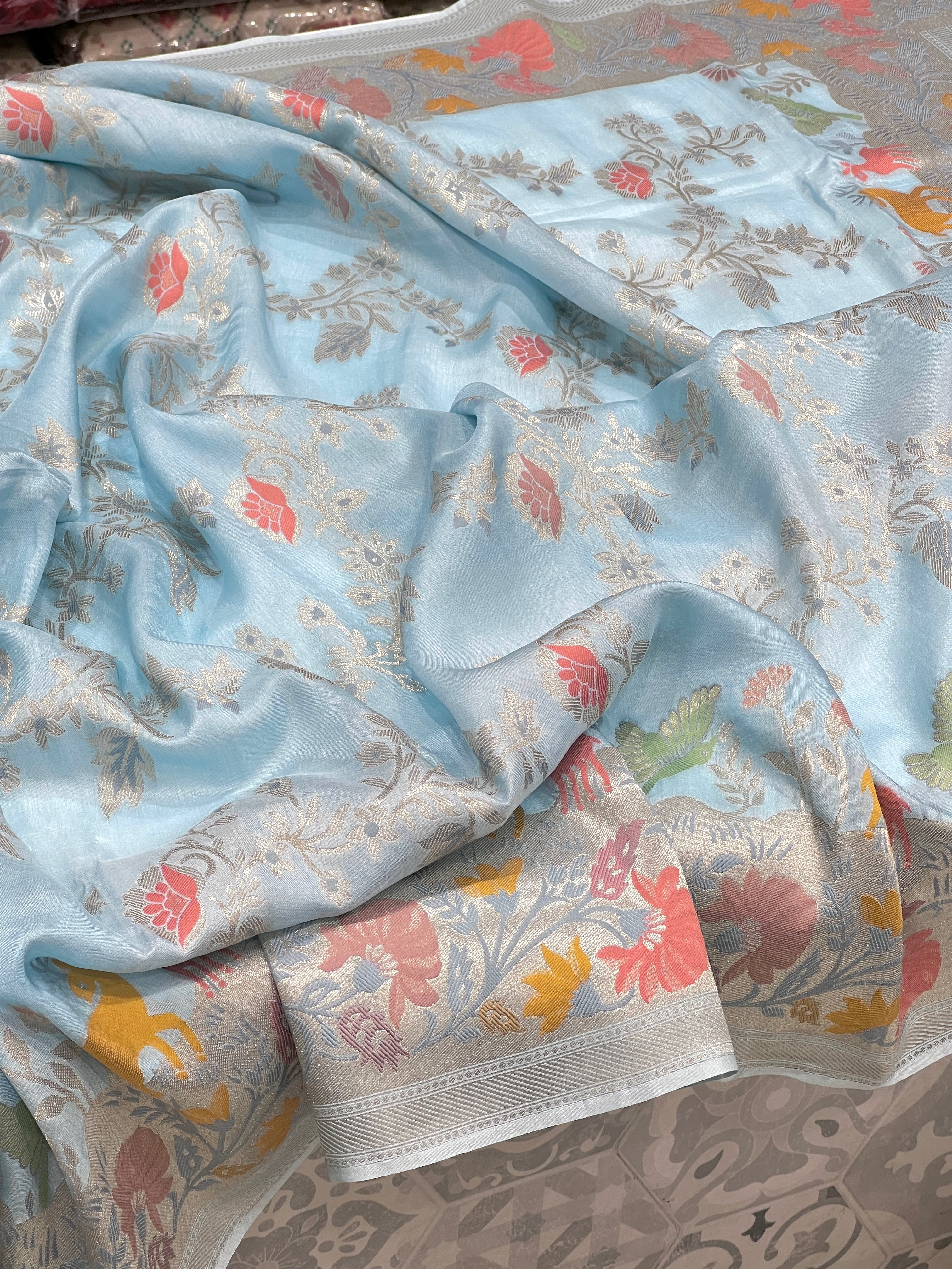 Blue Banarasi Munga Silk Shikara 2.0 Saree