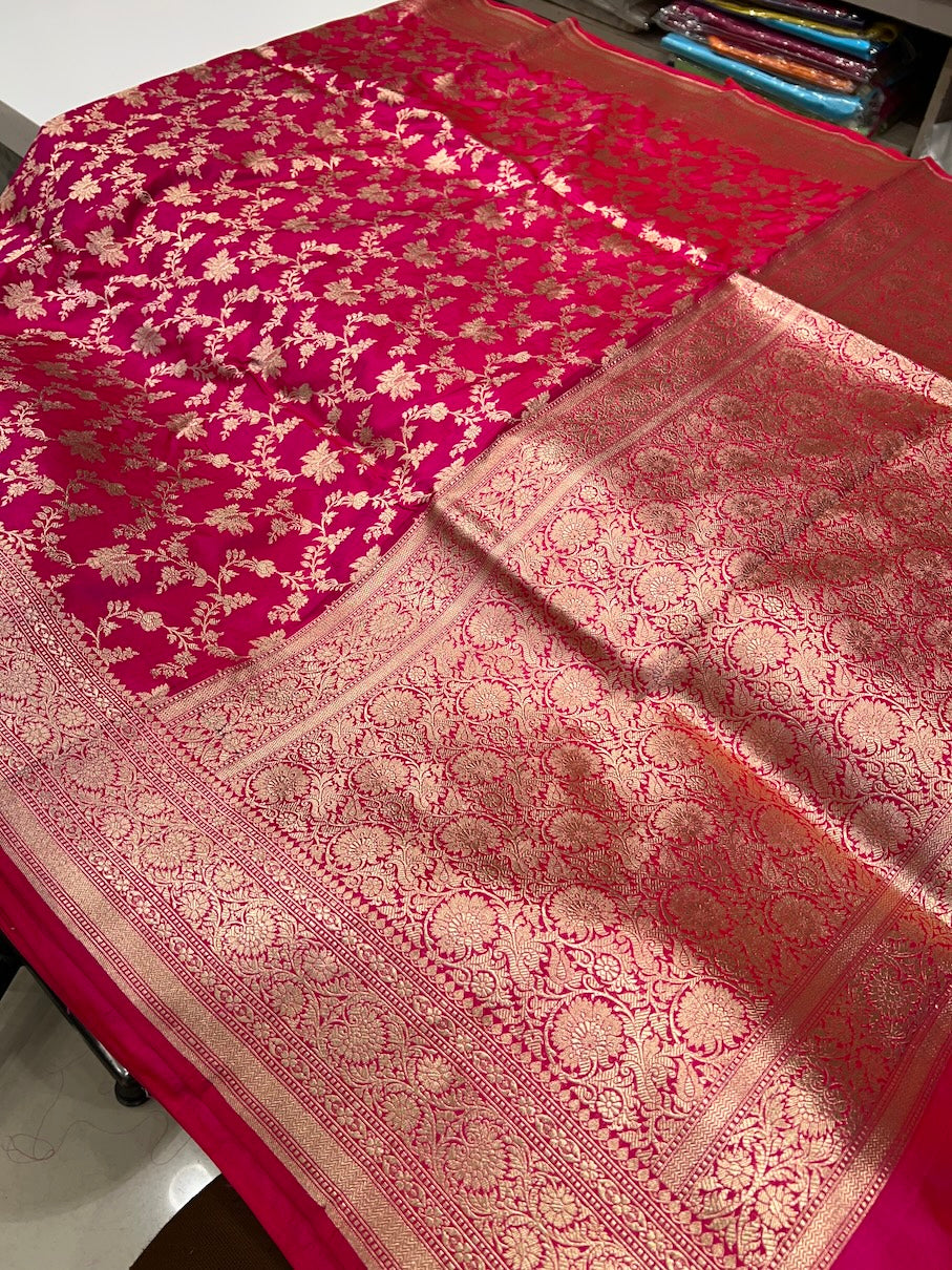 Rani Katan Silk Jaal Saree