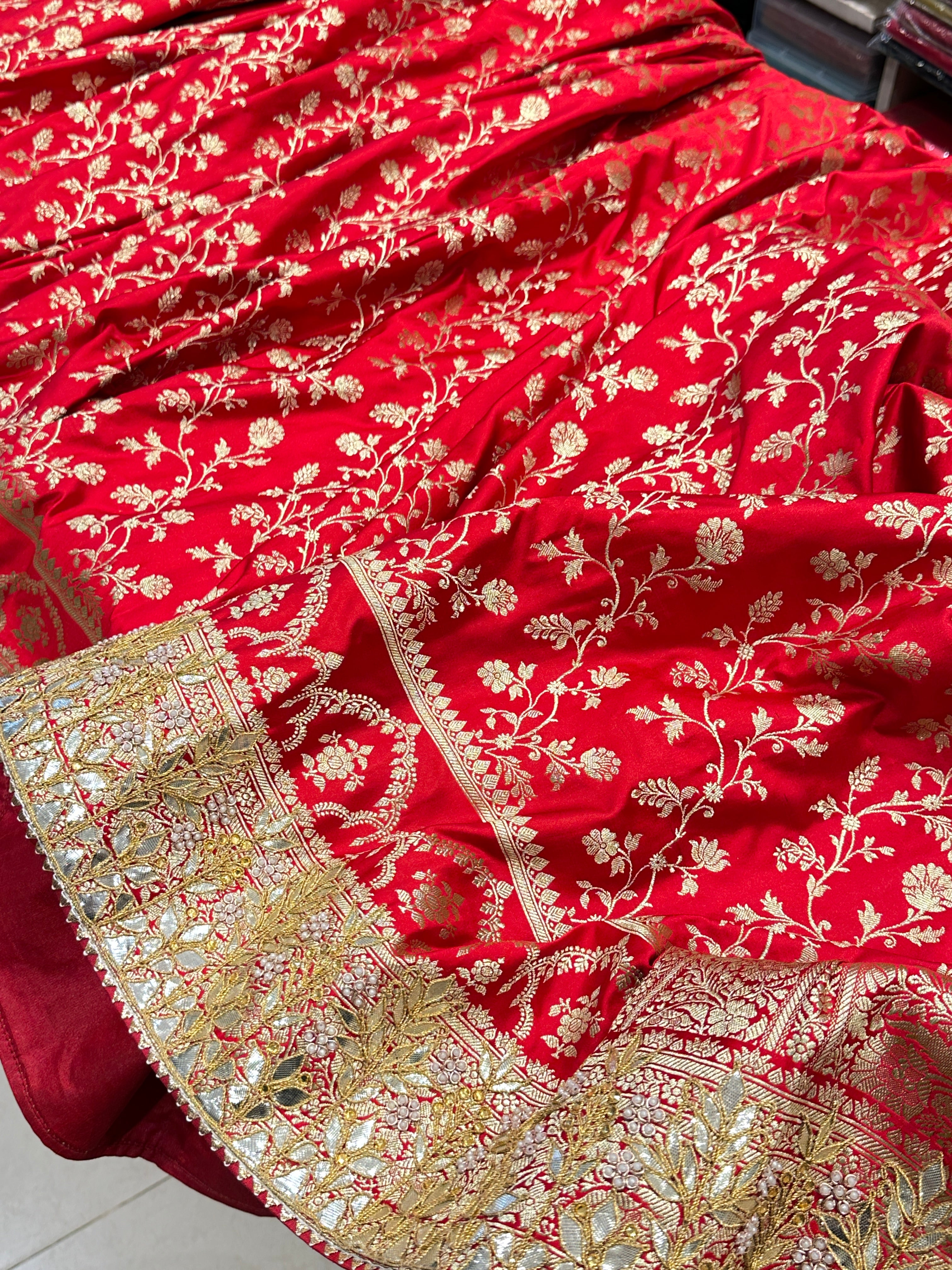 Red Banarasi Gotapatti Saree