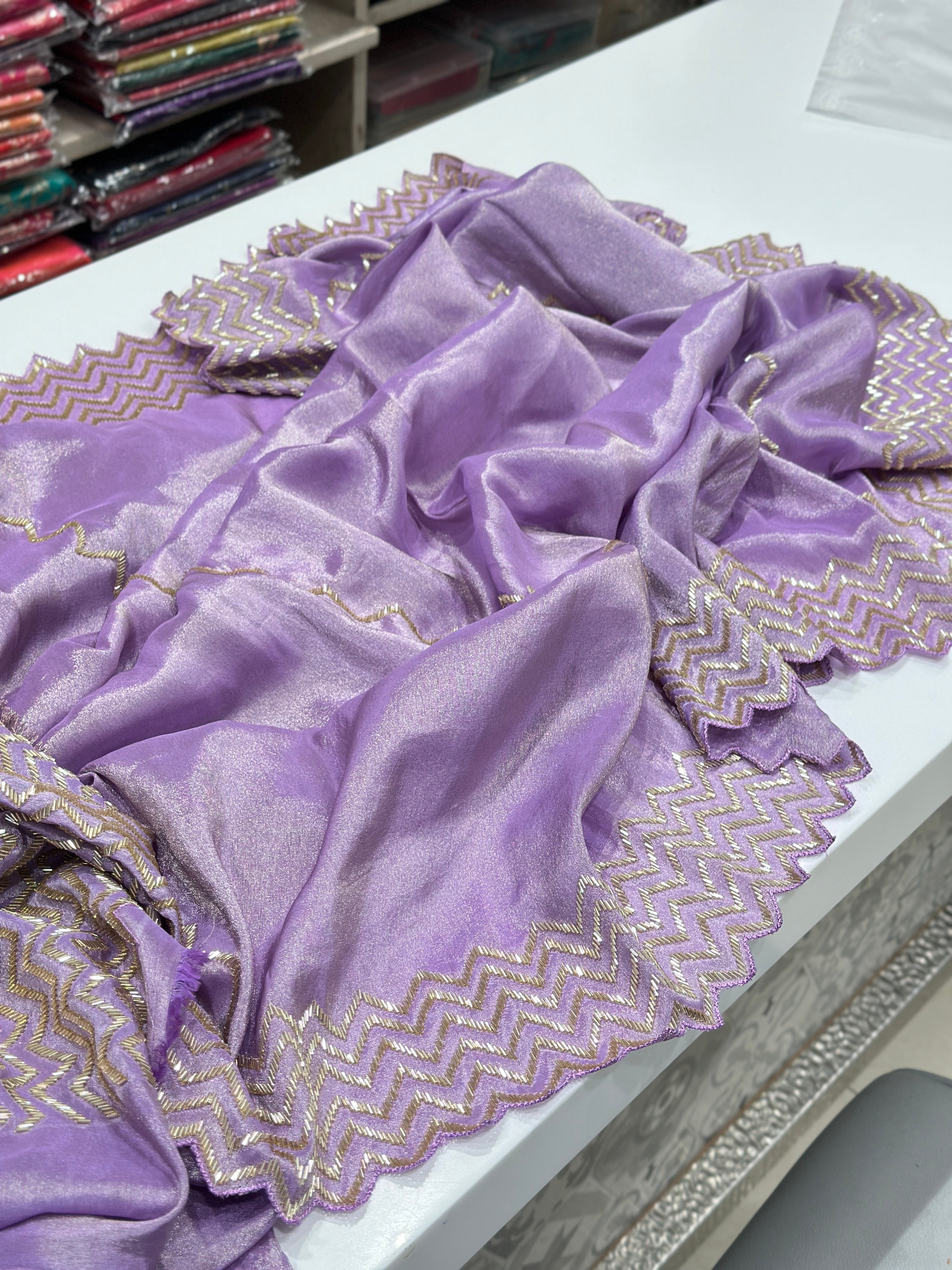 Tissue Contemporary Heavy Blouse saree