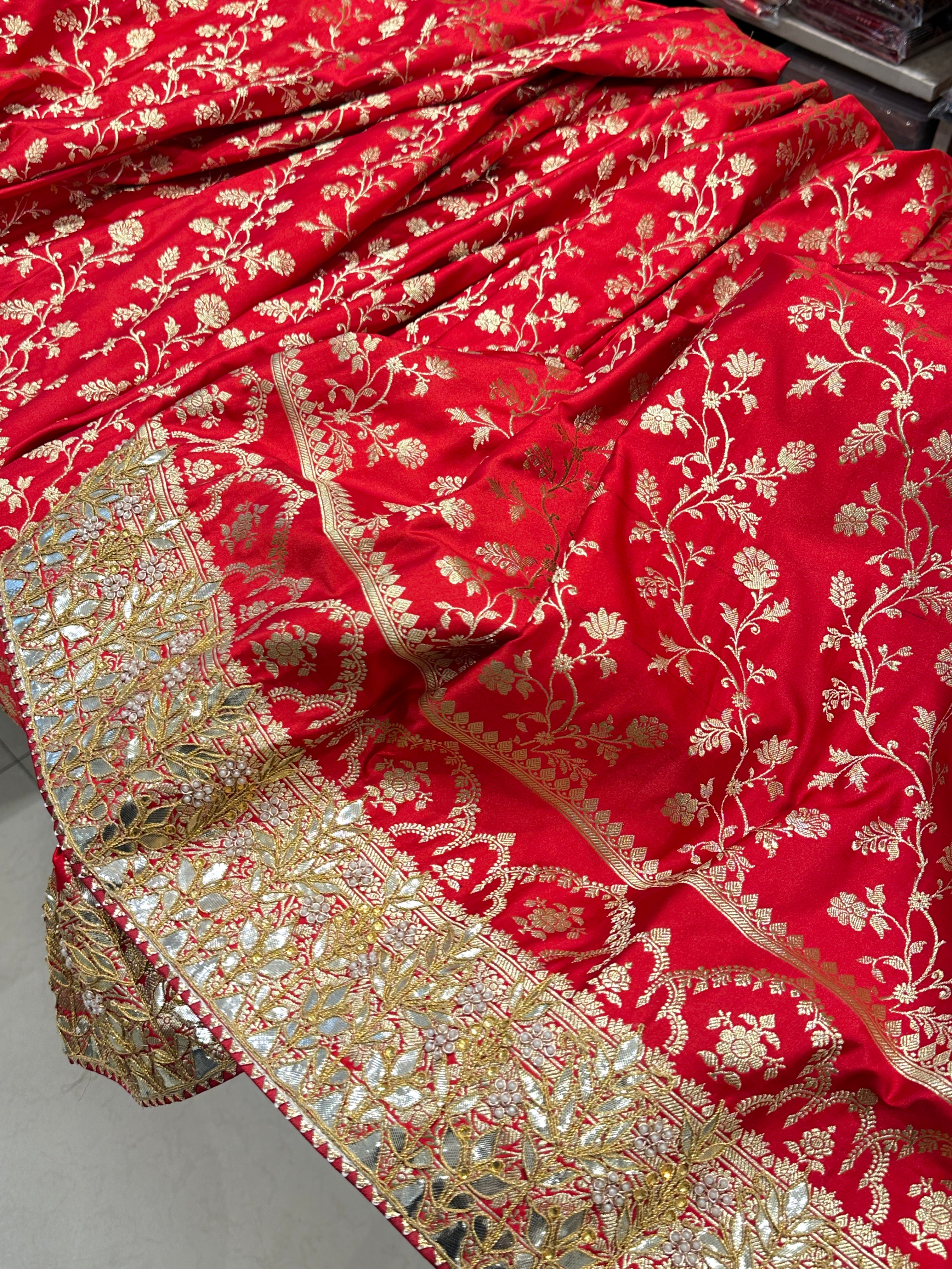 Red Banarasi Gotapatti Saree