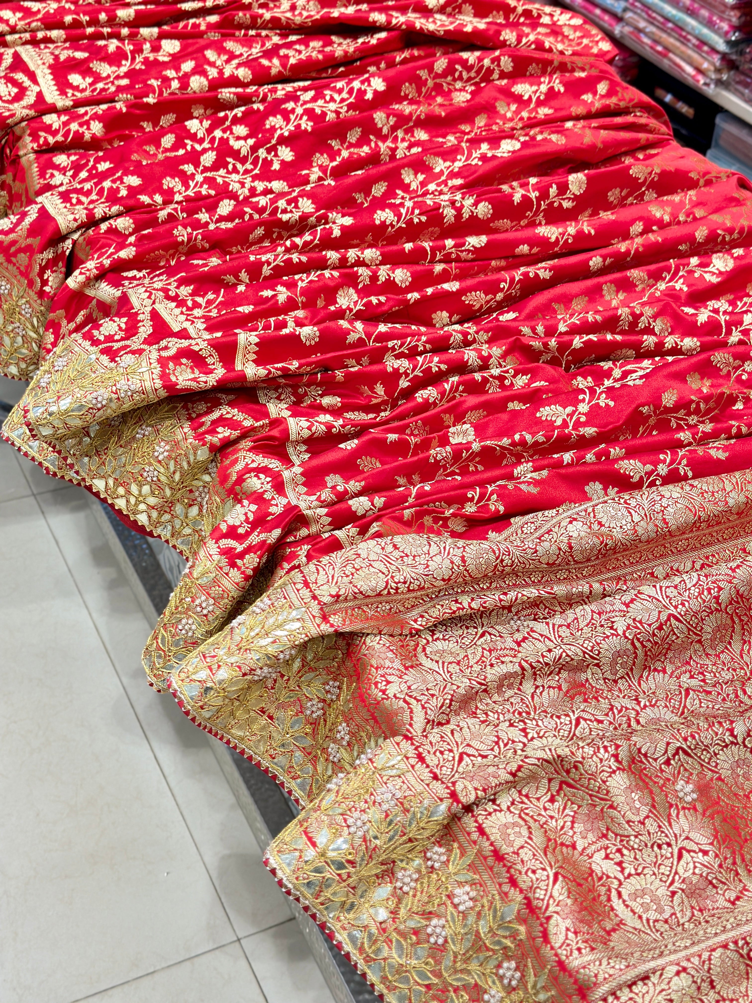 Red Banarasi Gotapatti Saree