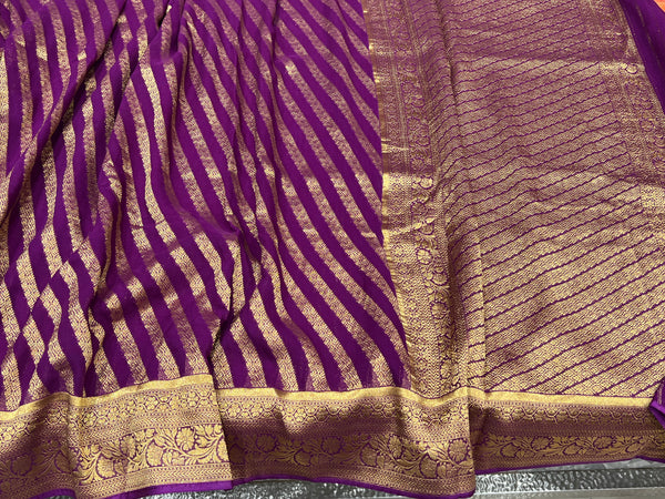 Purple Banarasi  Lehariya