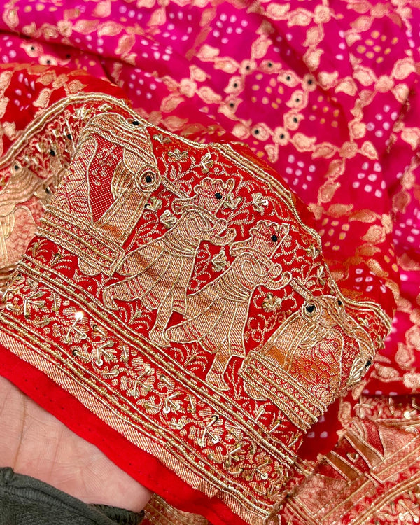 Shaded Hand Embroidery Doli Edit Bandhej