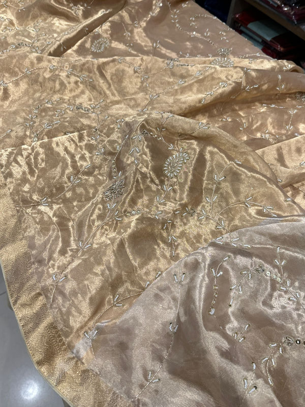 Handloom Tissue Zardosi Jaal